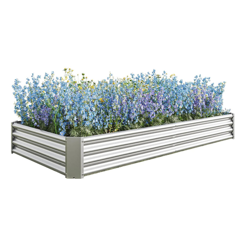 Raised Garden Bed Kit - Metal 7.6x3.7x0.98 ft by HouseOfZazla