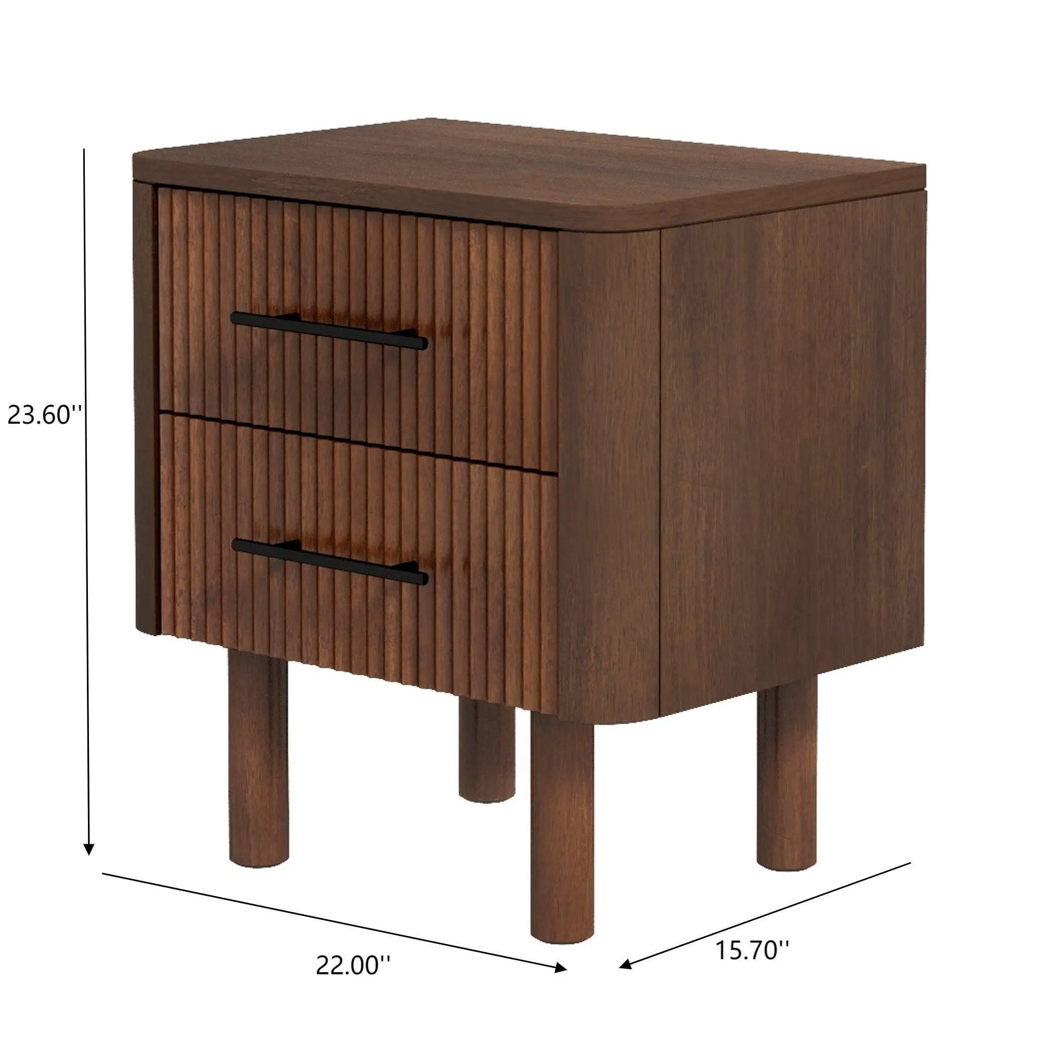 Logan - Nightsd Bed Side Tables With 2 Drawers - Brown by Unique Piece Furniture