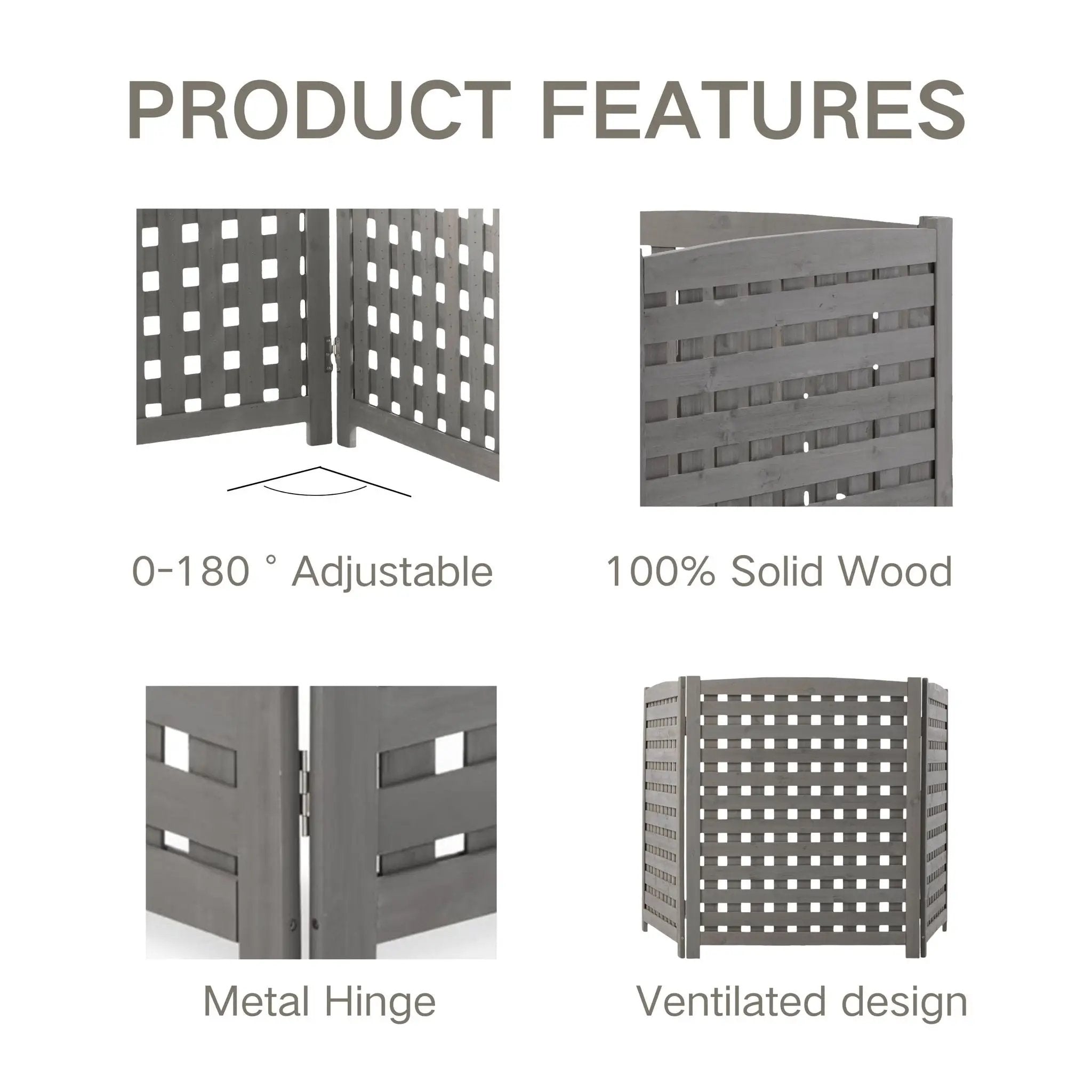 3 Panel Outdoor Air Conditioner Fence Screen by HouseOfZazla