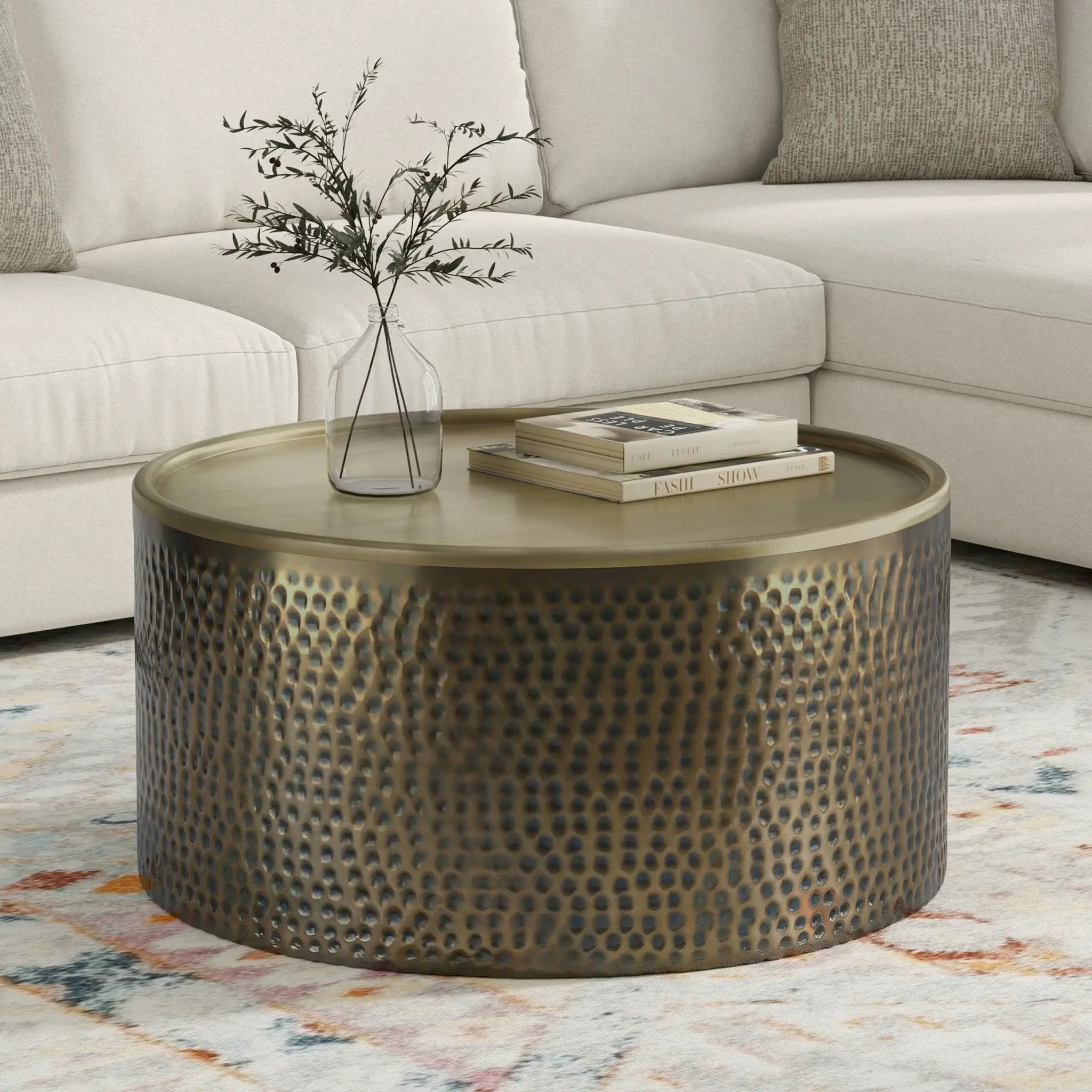 Corbin - Coffee Table - Antique Gold by HouseOfZazla