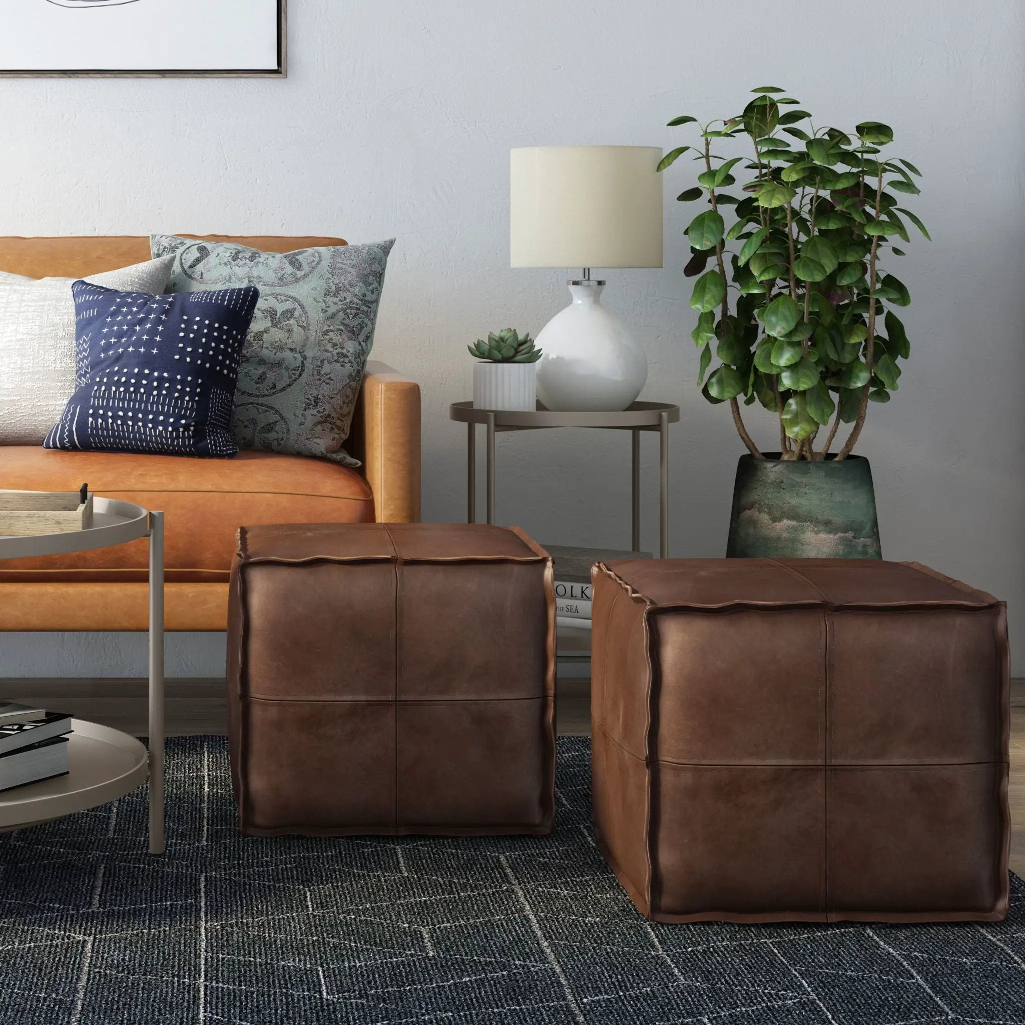 Brody - Versatile Square Pouf by Unique Piece Furniture