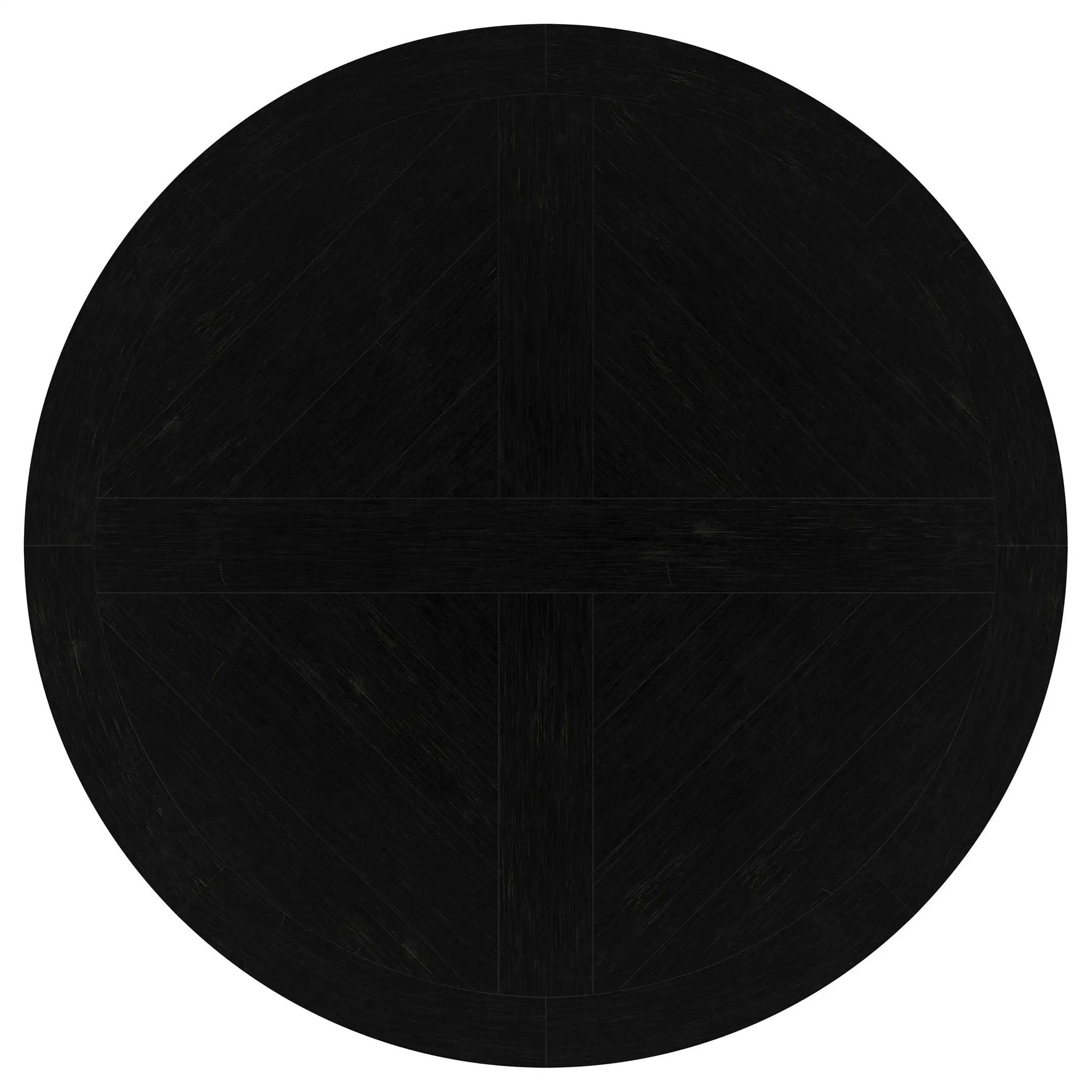 Allende - Round Dining Pedestal Table With Carved Base - Black