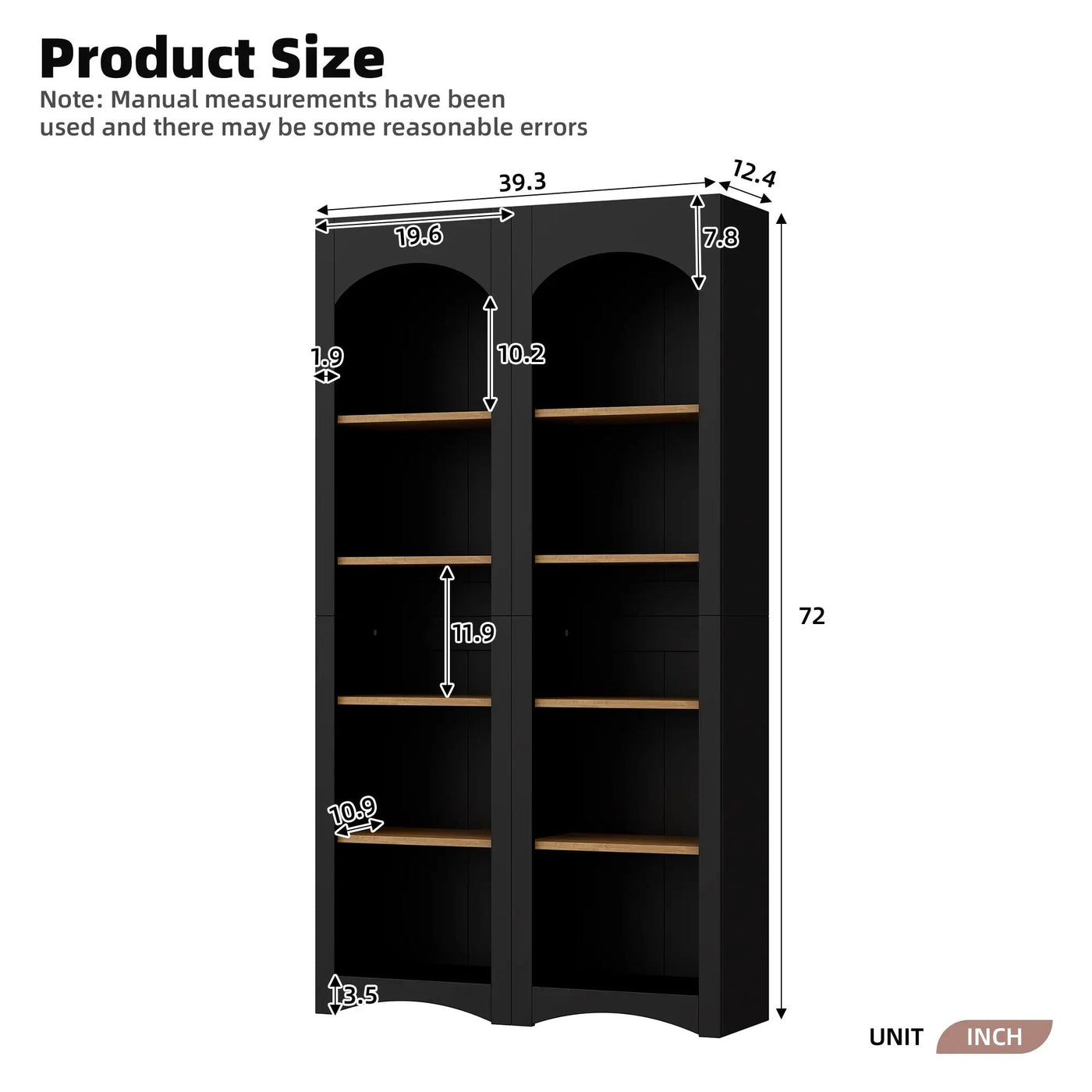 On-Trend Free Standing 5 Tier Bookshelves, Bookcases Set of 2 by HouseOfZazla