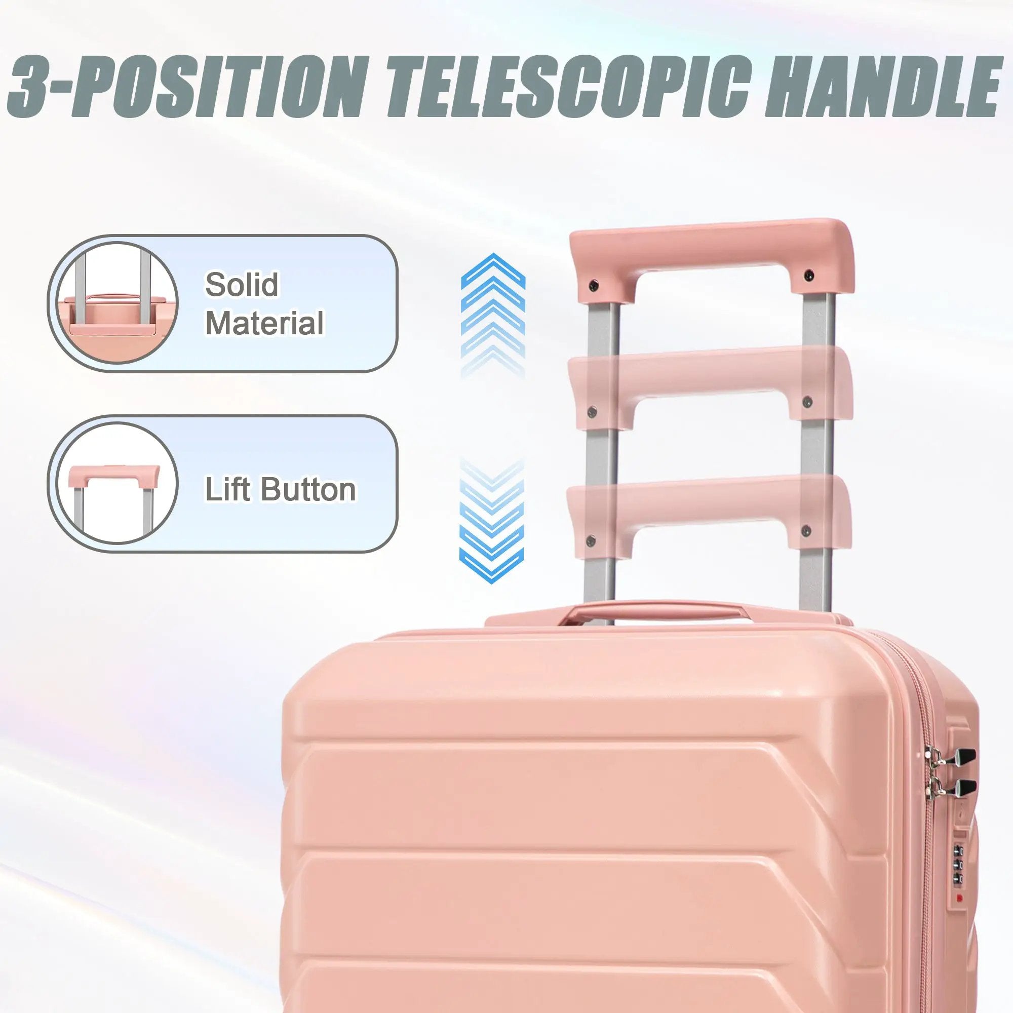 2-Piece ABS Spinner Wheel Luggage Set with Combination Lock by HouseOfZazla