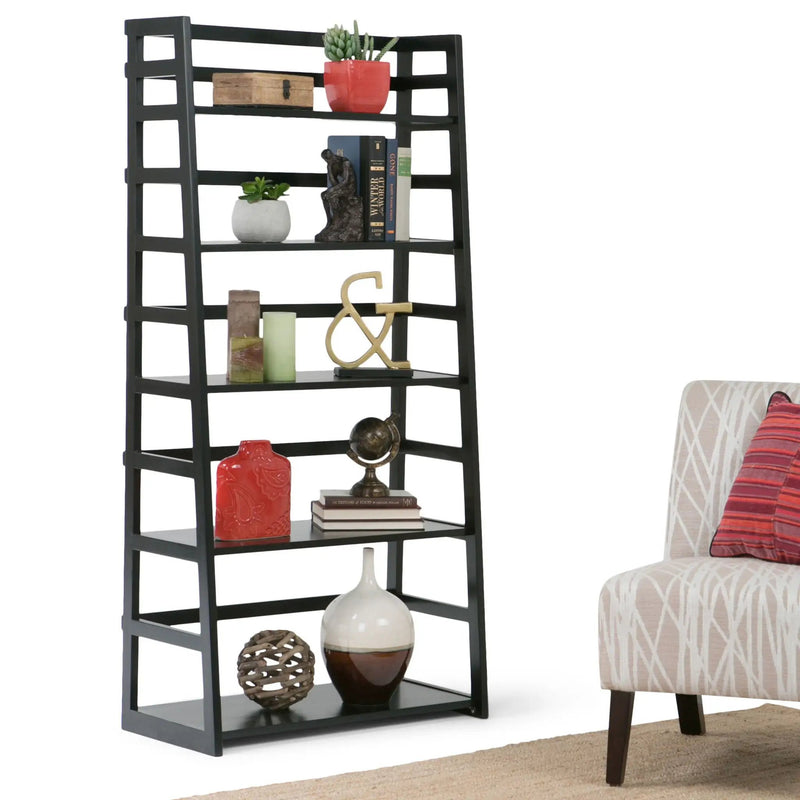 Acadian - Handcrafted Ladder Shelf Bookcase by Unique Piece Furniture
