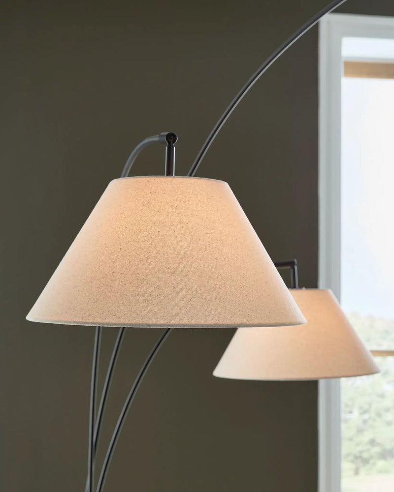 Gibbswellner - Metal Arc Lamp - Black by Unique Piece Furniture