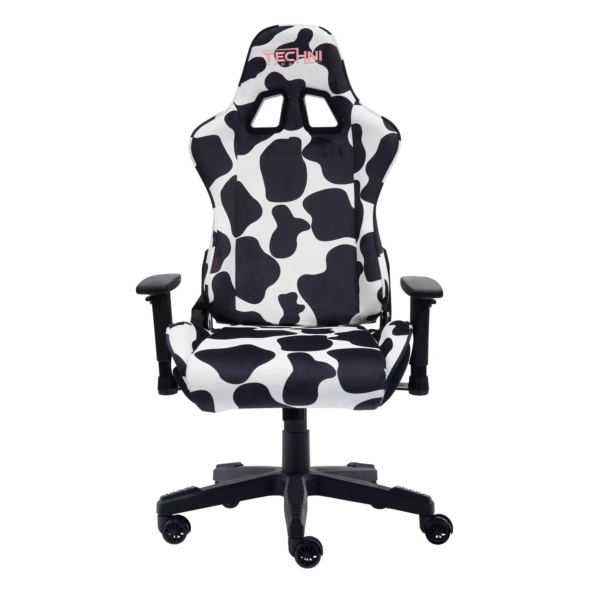 TS85 Cow Print LUXX Series Gaming Chair by HouseOfZazla