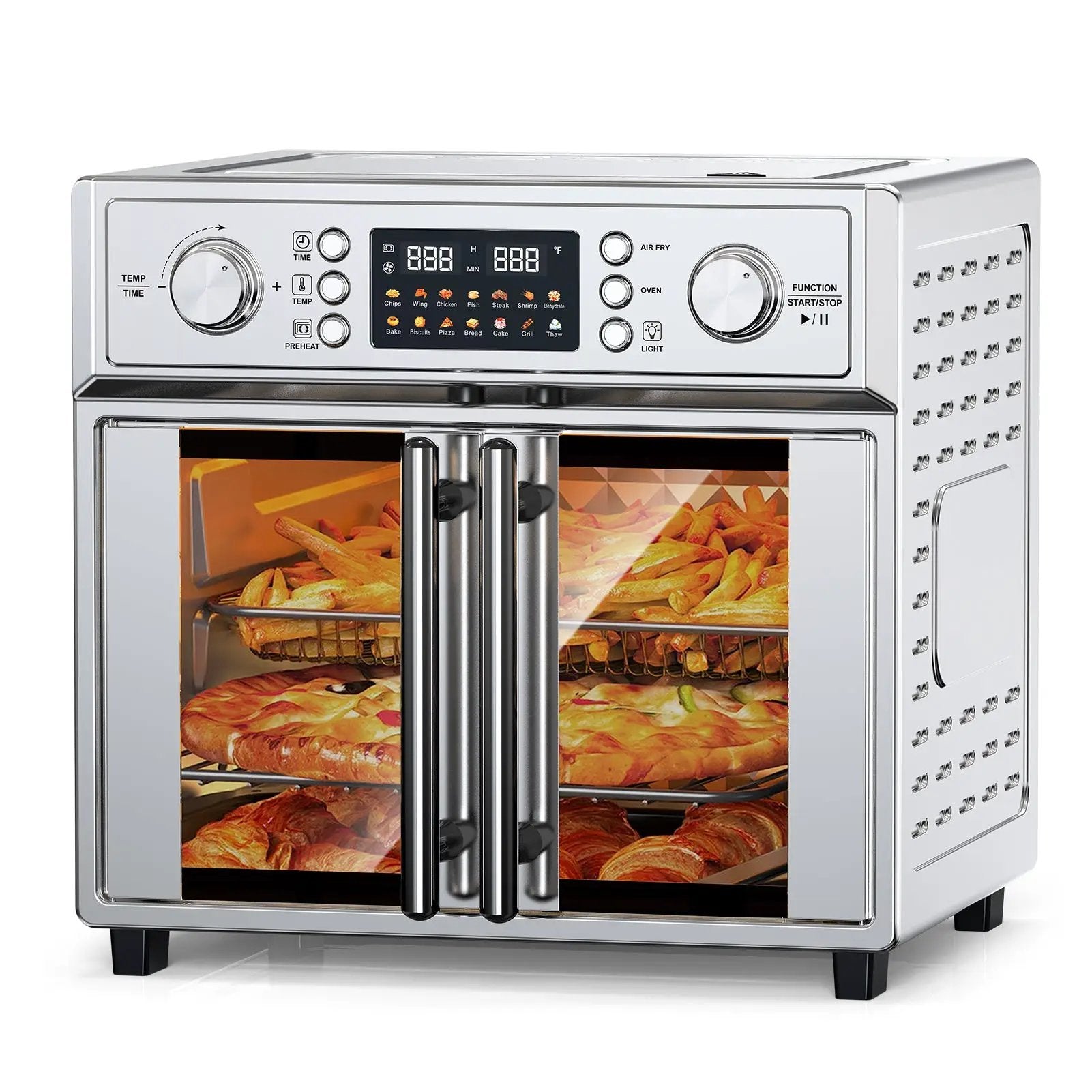 PlumChef 26QT Large Capacity French Double-Door Air Fryer Convection Toaster Oven by HouseOfZazla