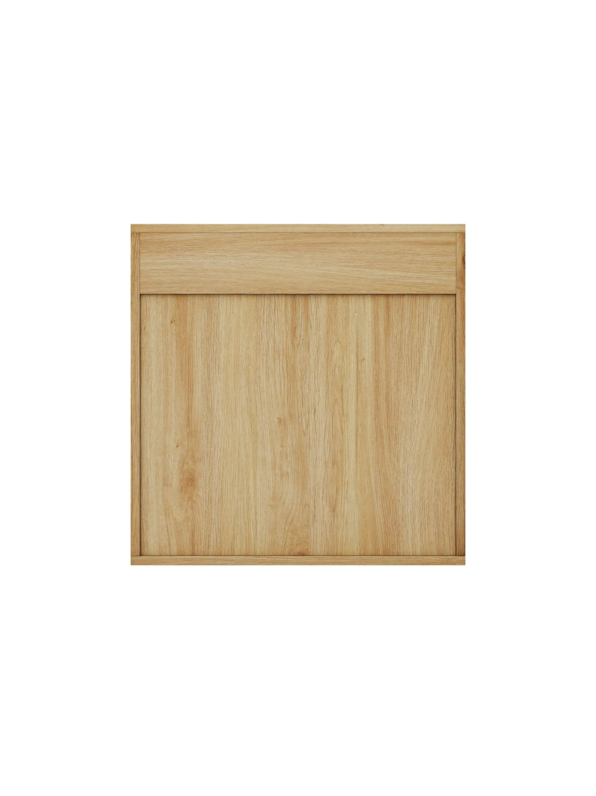 Natural Wood Finish Wall Mounted Mirror Cabinet by HouseOfZazla