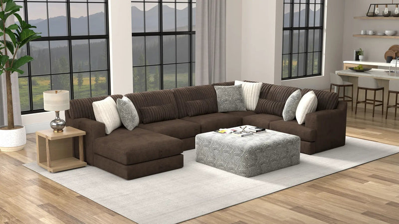 Logan - Cocktail Ottoman - Chocolate by Unique Piece Furniture