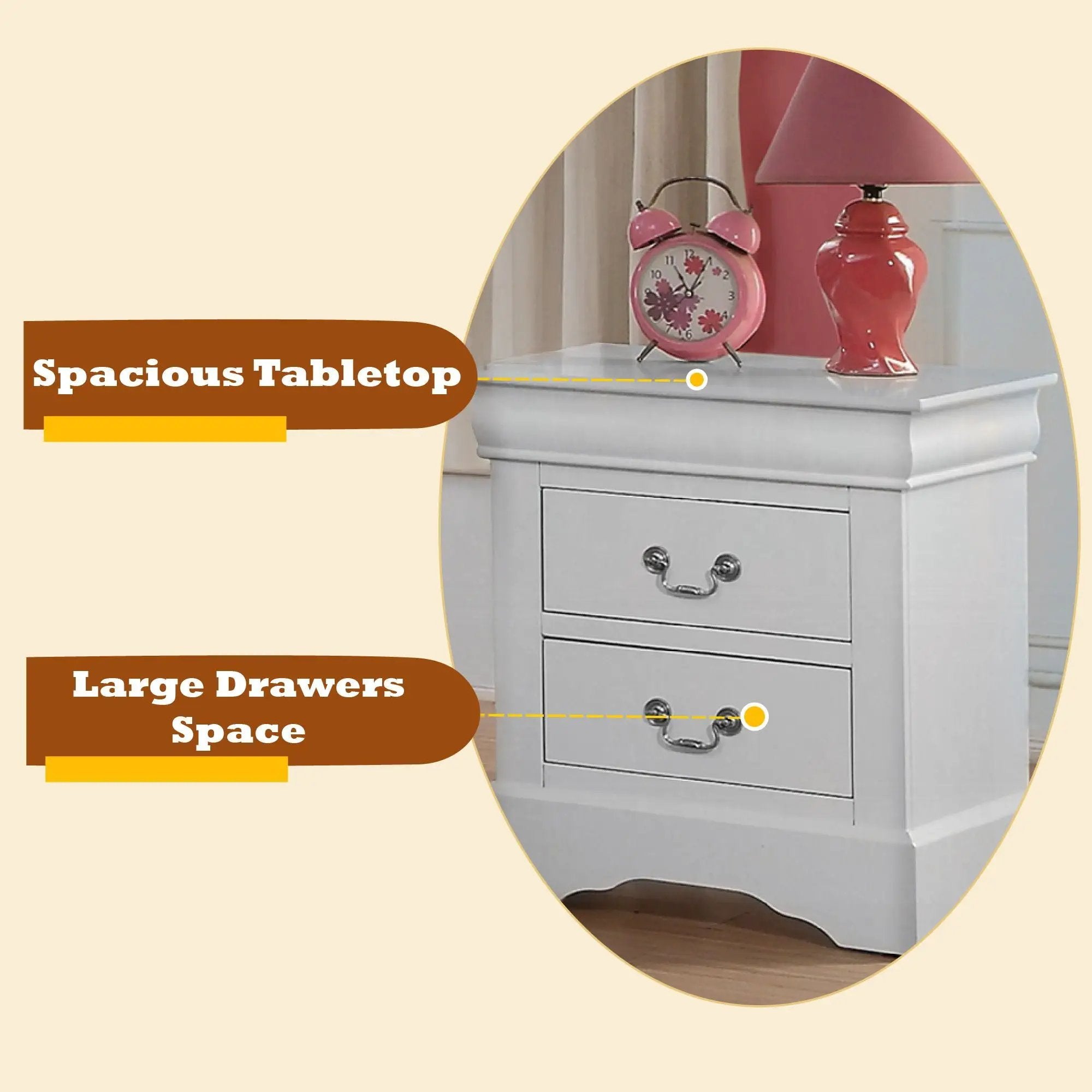 Louis Philippe III - Sleek Design Nightstand by Unique Piece Furniture