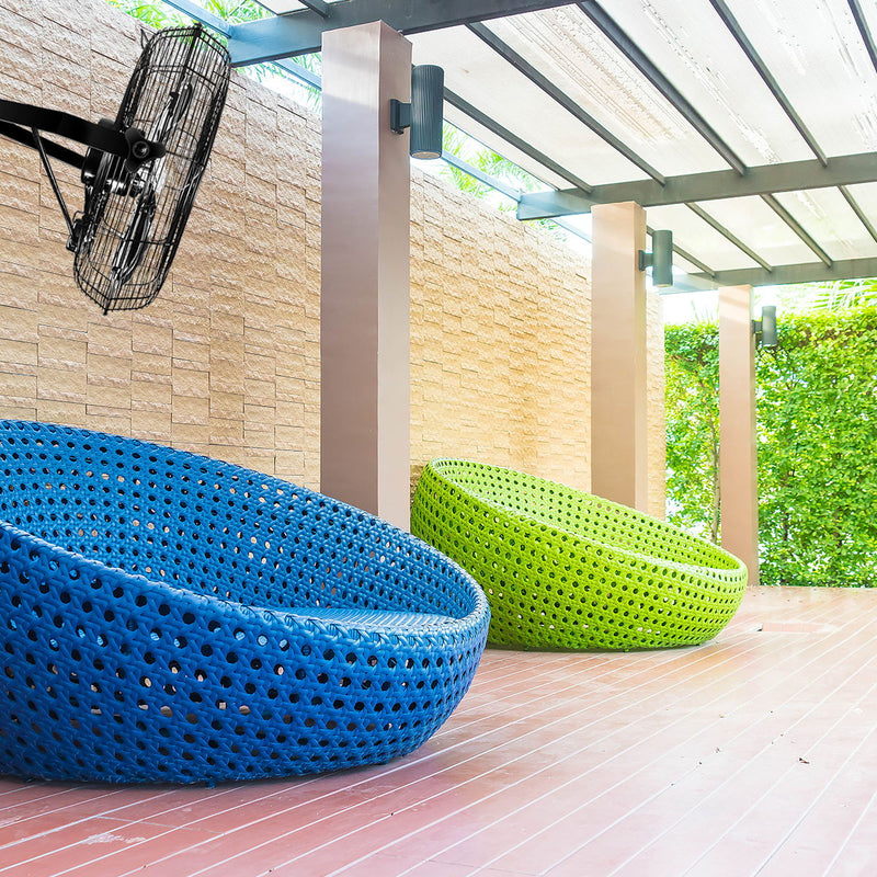 High Velocity 3 Speed Air Circulator Metal Wall Mount Fan by HouseOfZazla