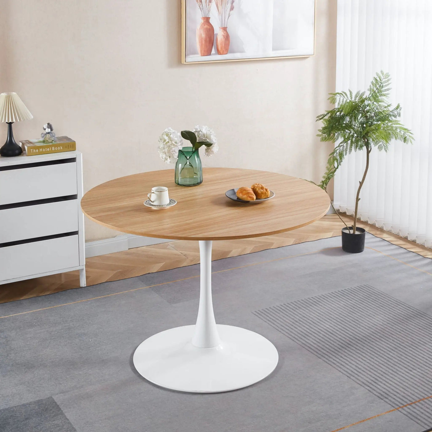 Mid-Century Tulip Dining Table With Round Top by Unique Piece Furniture