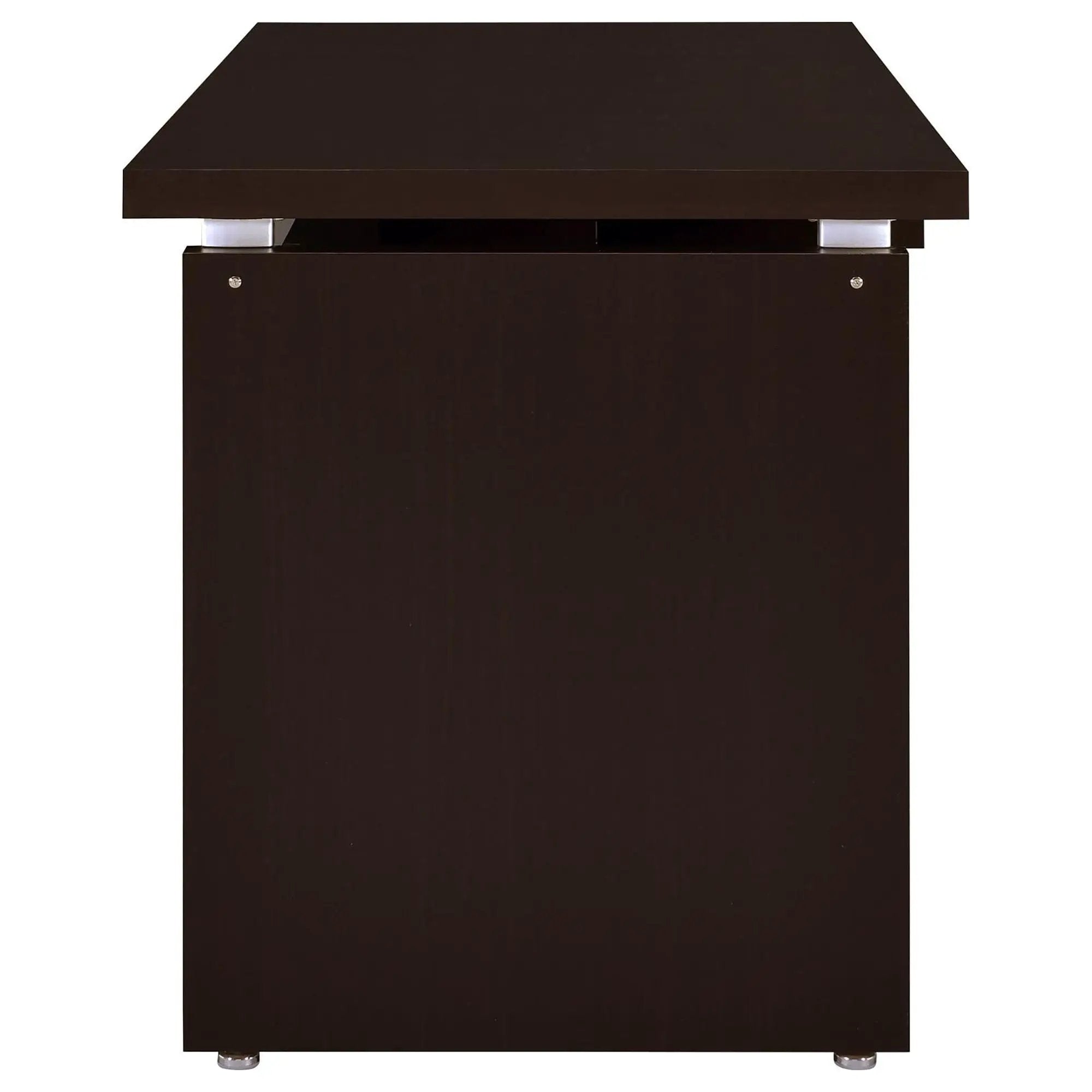 Floating - Top Computer Desk With Pullout Keyboard Shelf - Brown by HouseOfZazla