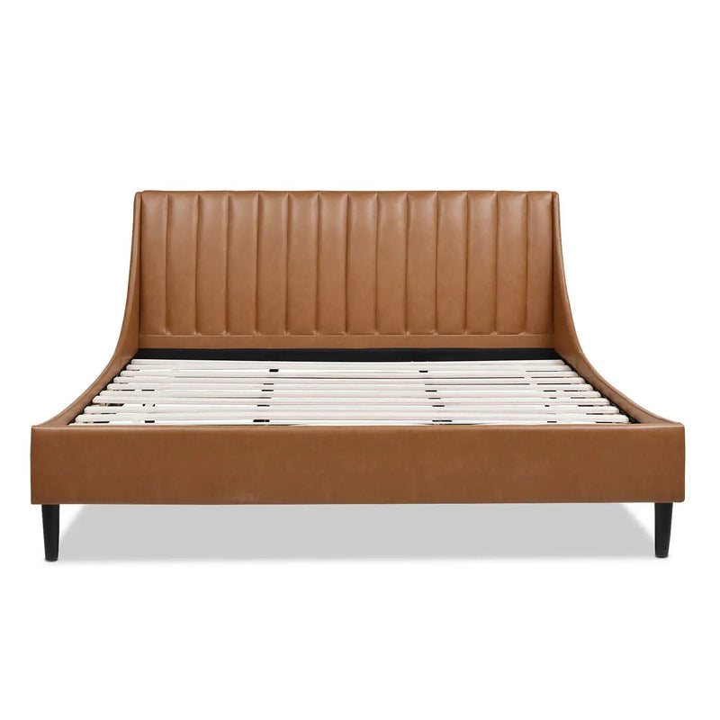 Aspen - Vertical Tufted Modern Headboard Platform Bed Set by HouseOfZazla