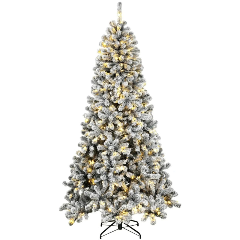 6 ft Pre-Lit Snow-Flocked Northern Pine Artificial Christmas Tree by HouseOfZazla