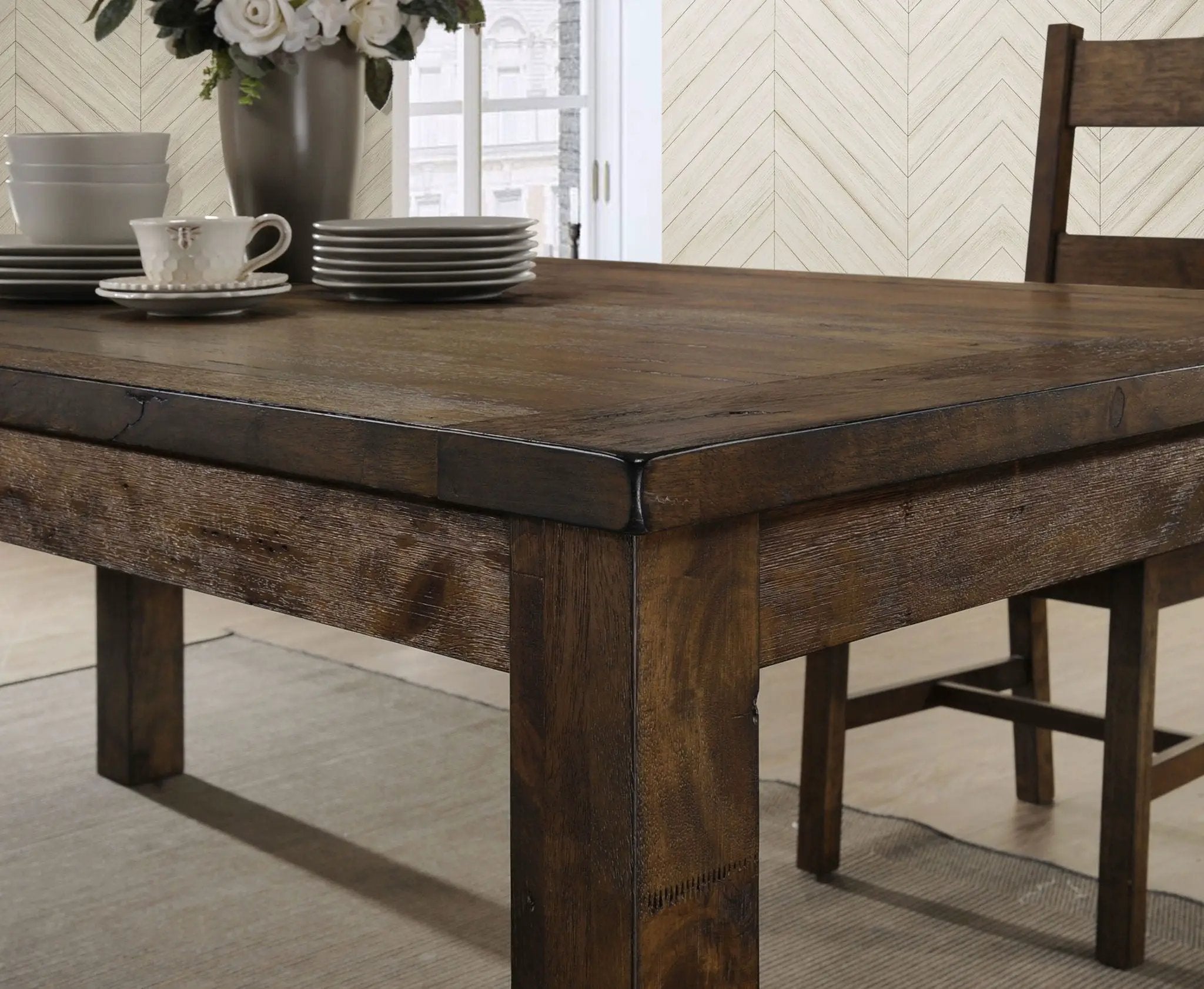 Coleman 5-piece Rectangular Dining Set Rustic Golden Brown by Unique Piece Furniture