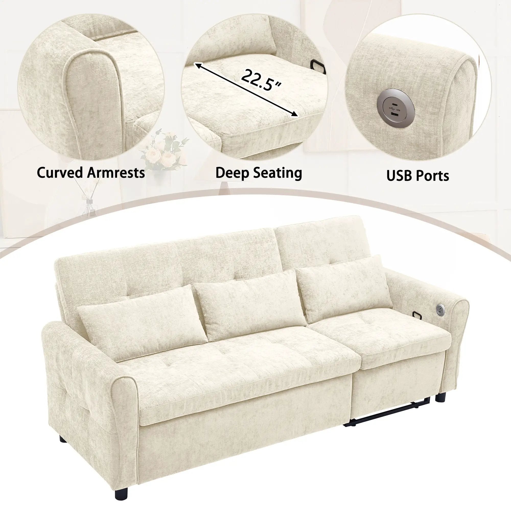3 Seater Sofa Bed And Reversible Recliner by HouseOfZazla