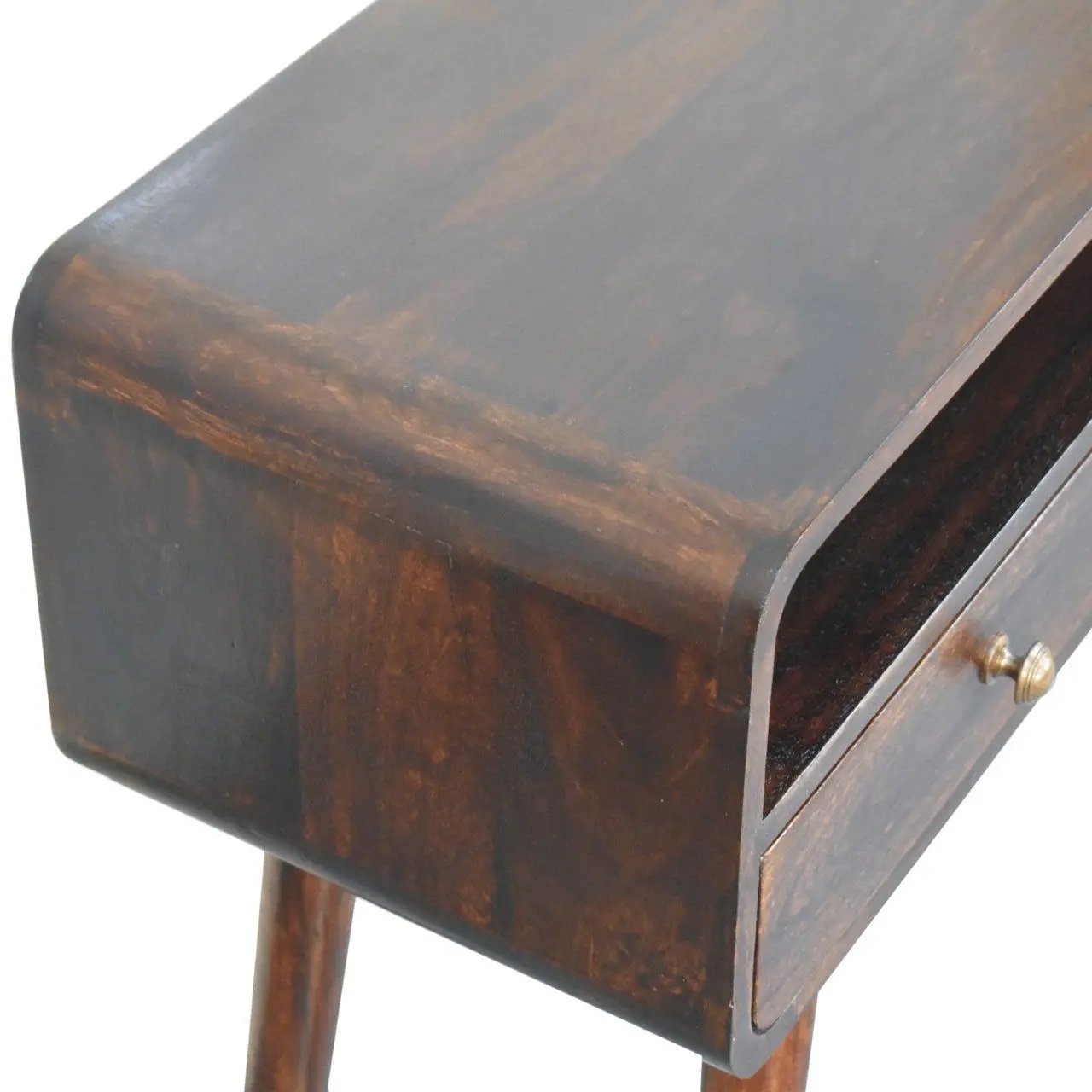 Solid Wood Curved Console Table by Unique Piece Furniture