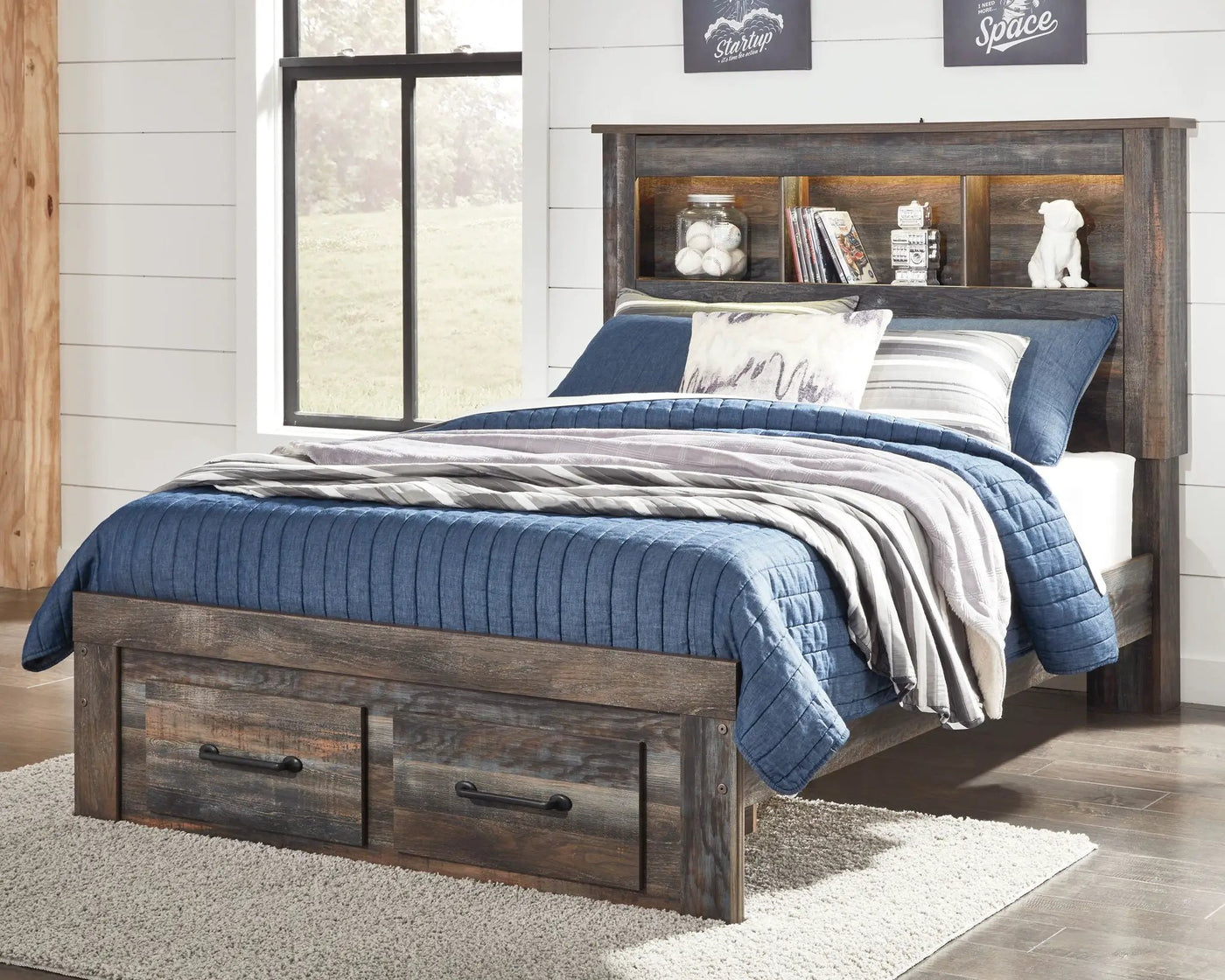 Drystan - Panel Bookcase Bed by Unique Piece Furniture