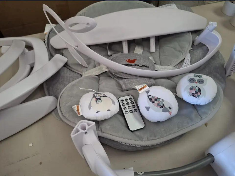 Used Angelbliss 3 in 1 Baby Swing with Motion Detection, Portable Baby Swings for Infants with Removable Rocker & Stationary Seat, Bluetooth Enabled w by Selzalot