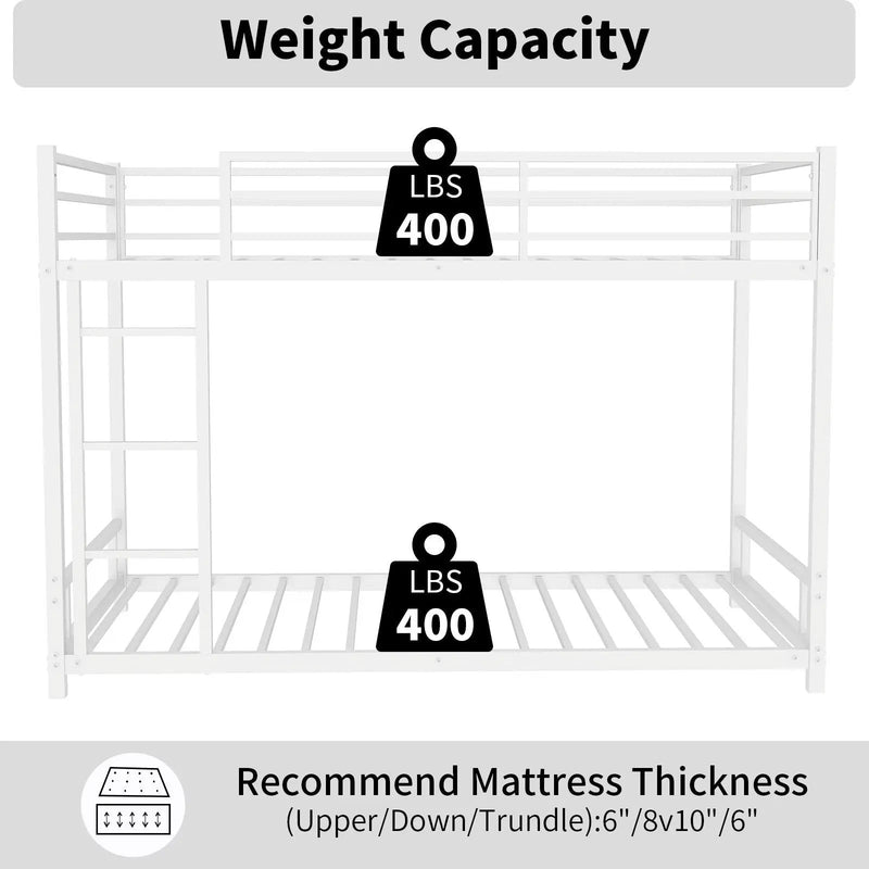 Bunk Bed With Noise Reduction And Safety Guardrail by HouseOfZazla