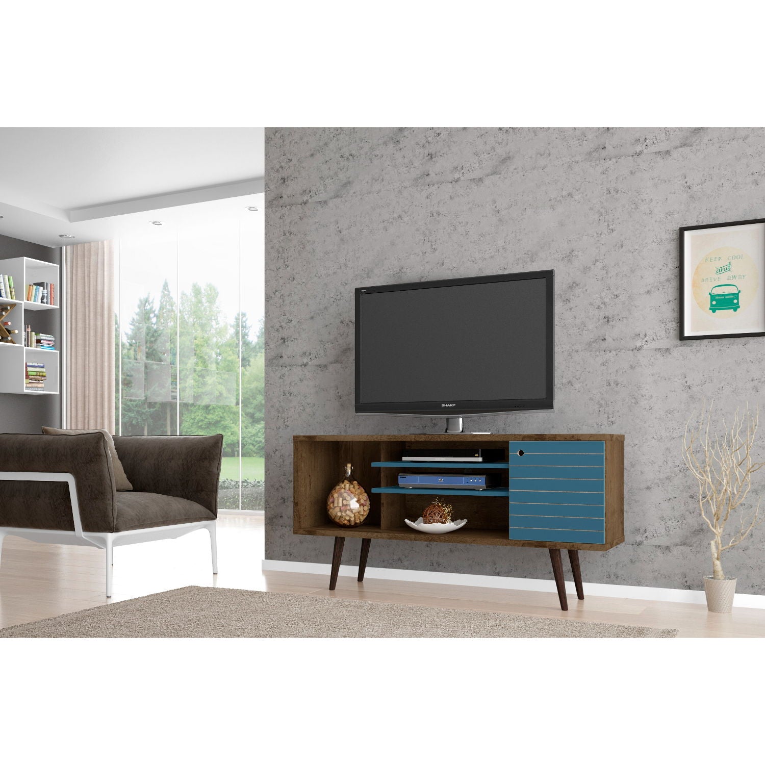 Liberty - Free Standing Design TV Stand by HouseOfZazla