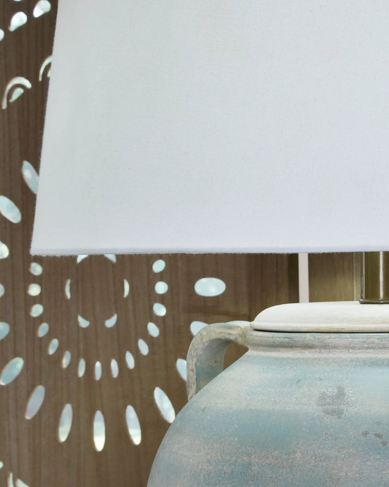 Shawburg - Terracotta Table Lamp - Antique Green by Unique Piece Furniture