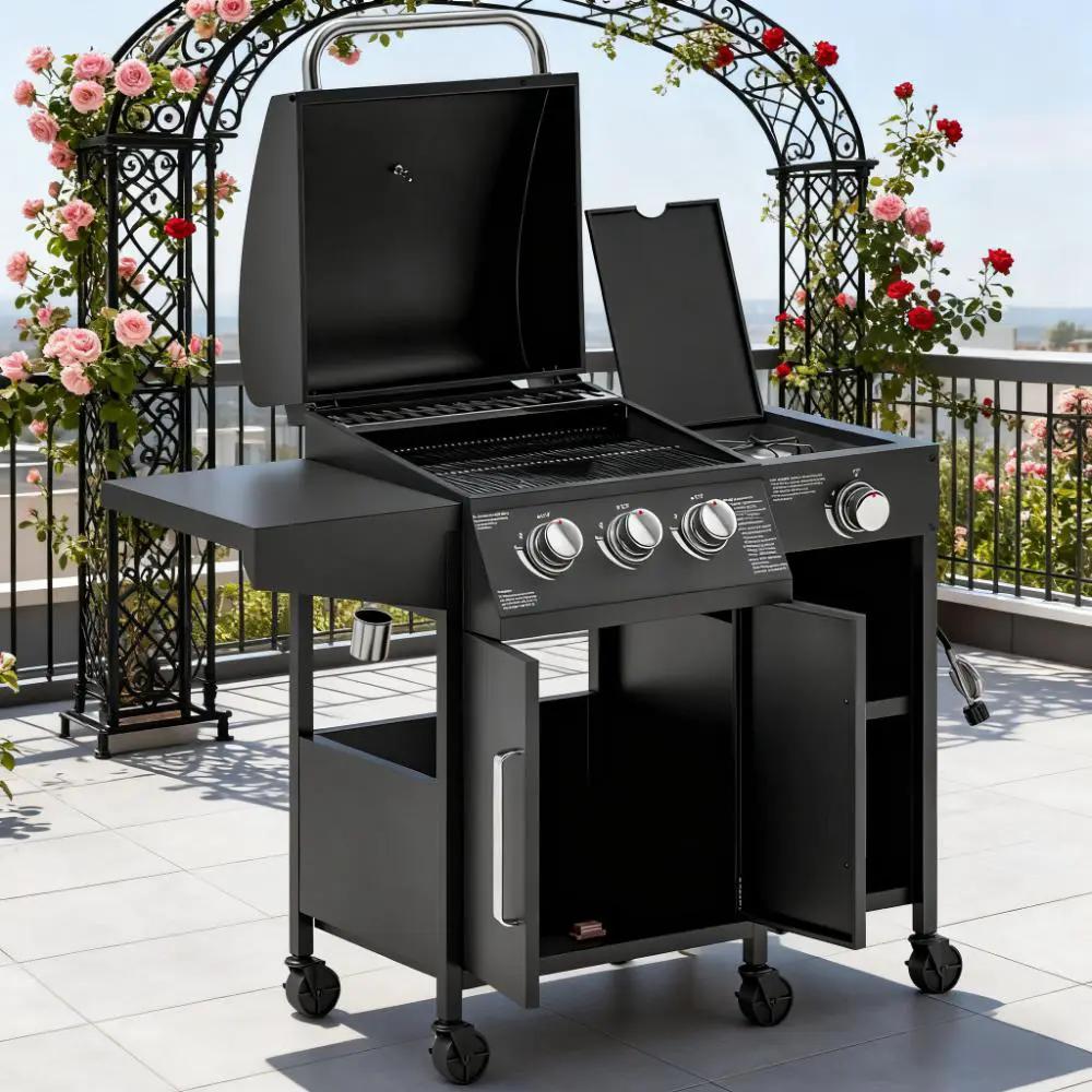 Barbecue Grill Gas Grill with Side Burner by HouseOfZazla