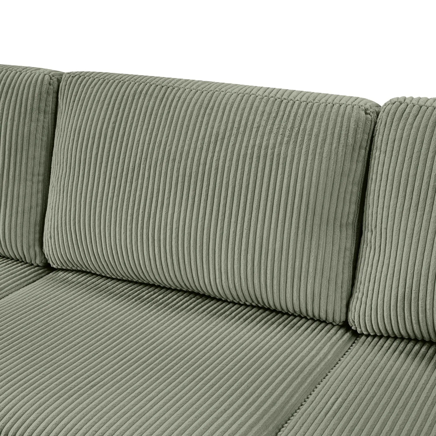 Oversized Sectional U-Shaped Sofa With Chaise Lounge And Three Soft Throw Pillows by HouseOfZazla
