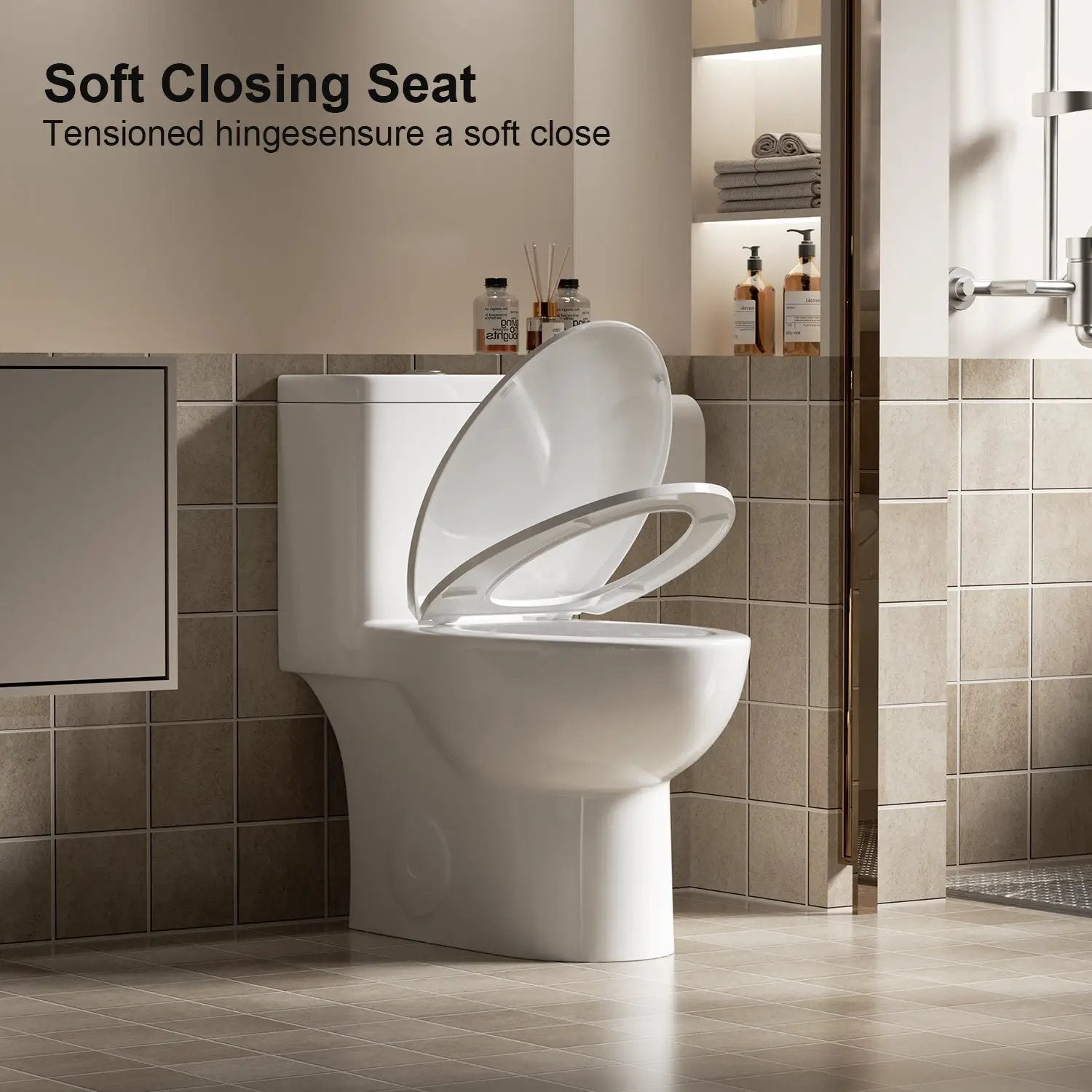 1.1/1.6 GPF Tornado Flush One-Piece Toilet with Comfort Chair Seat by HouseOfZazla