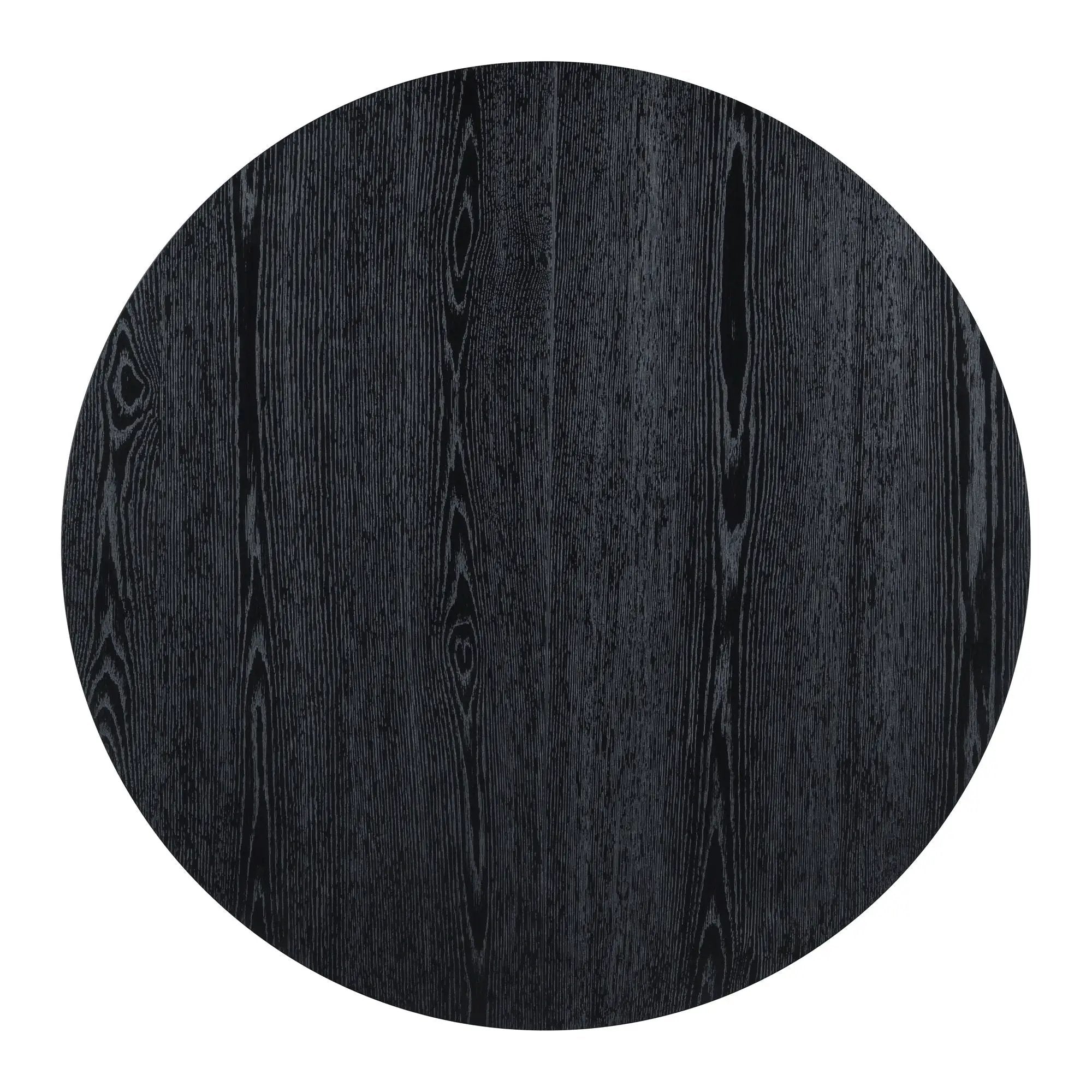 5 Piece Dining Set Extendable Round Table And 4 Chairs - Black / Oak