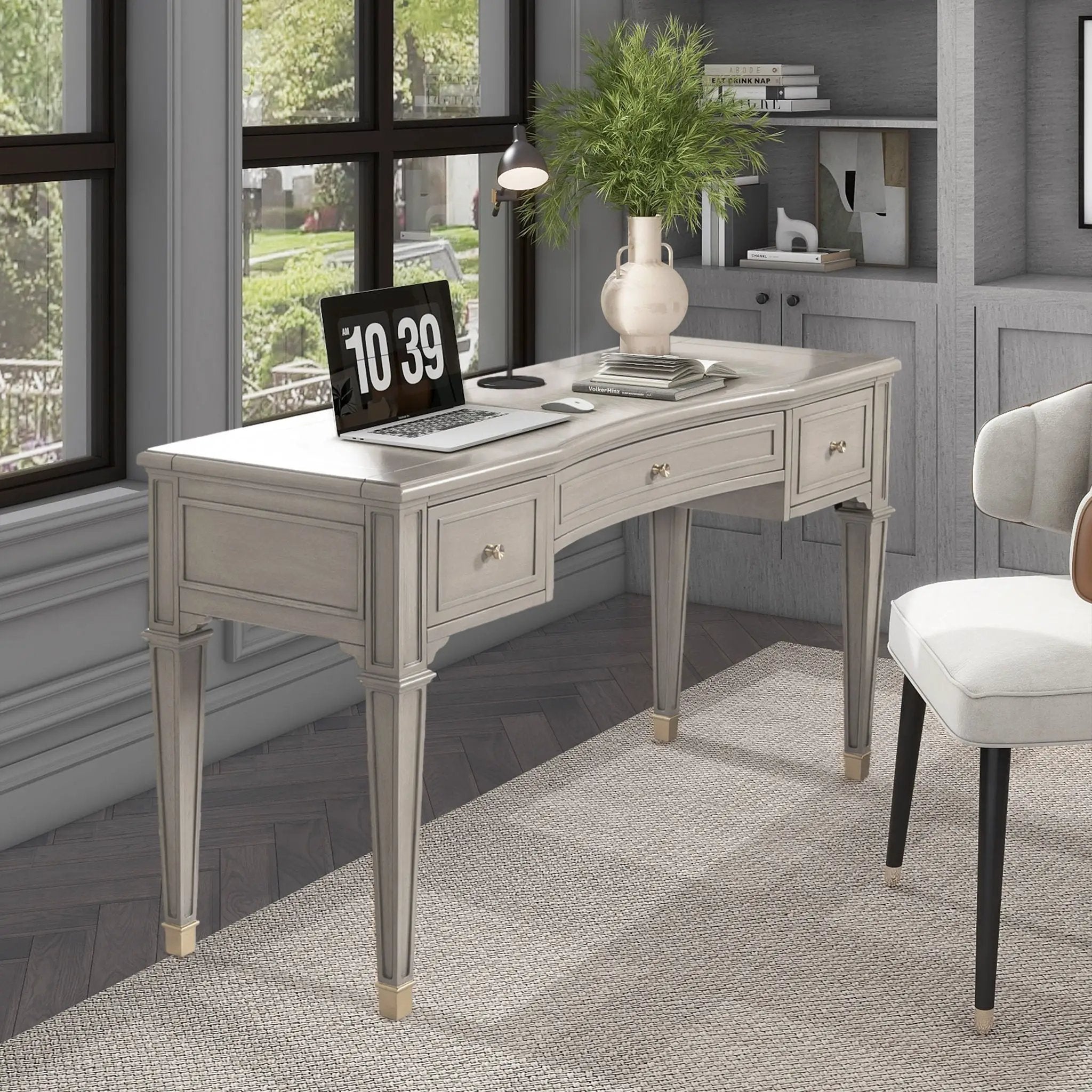 Dauphin - 3 Drawer Executive Desk by Unique Piece Furniture