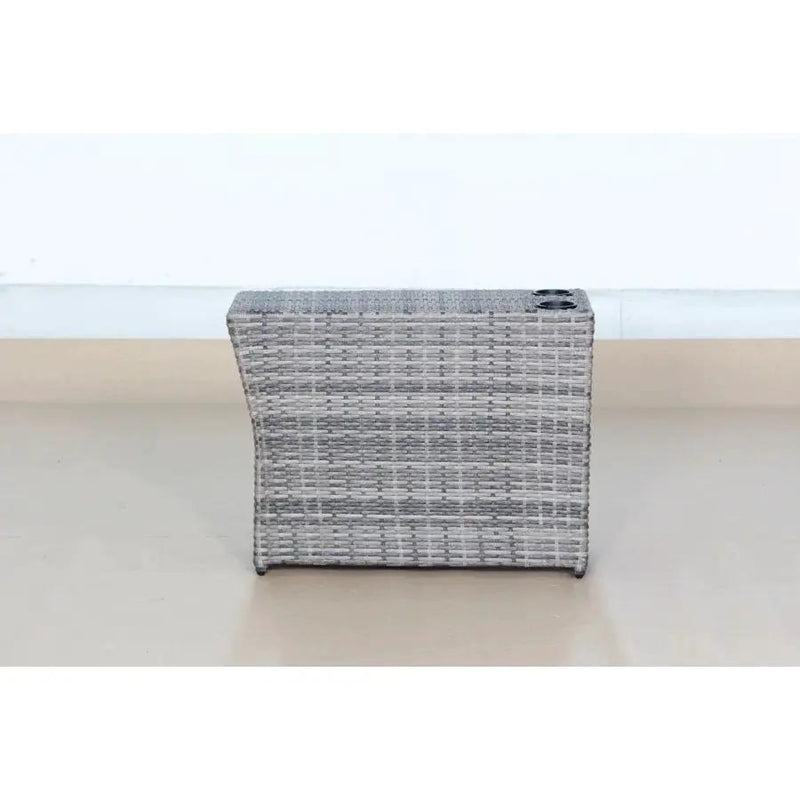 Shick Outdoor Side Table - Gray Mix by HouseOfZazla
