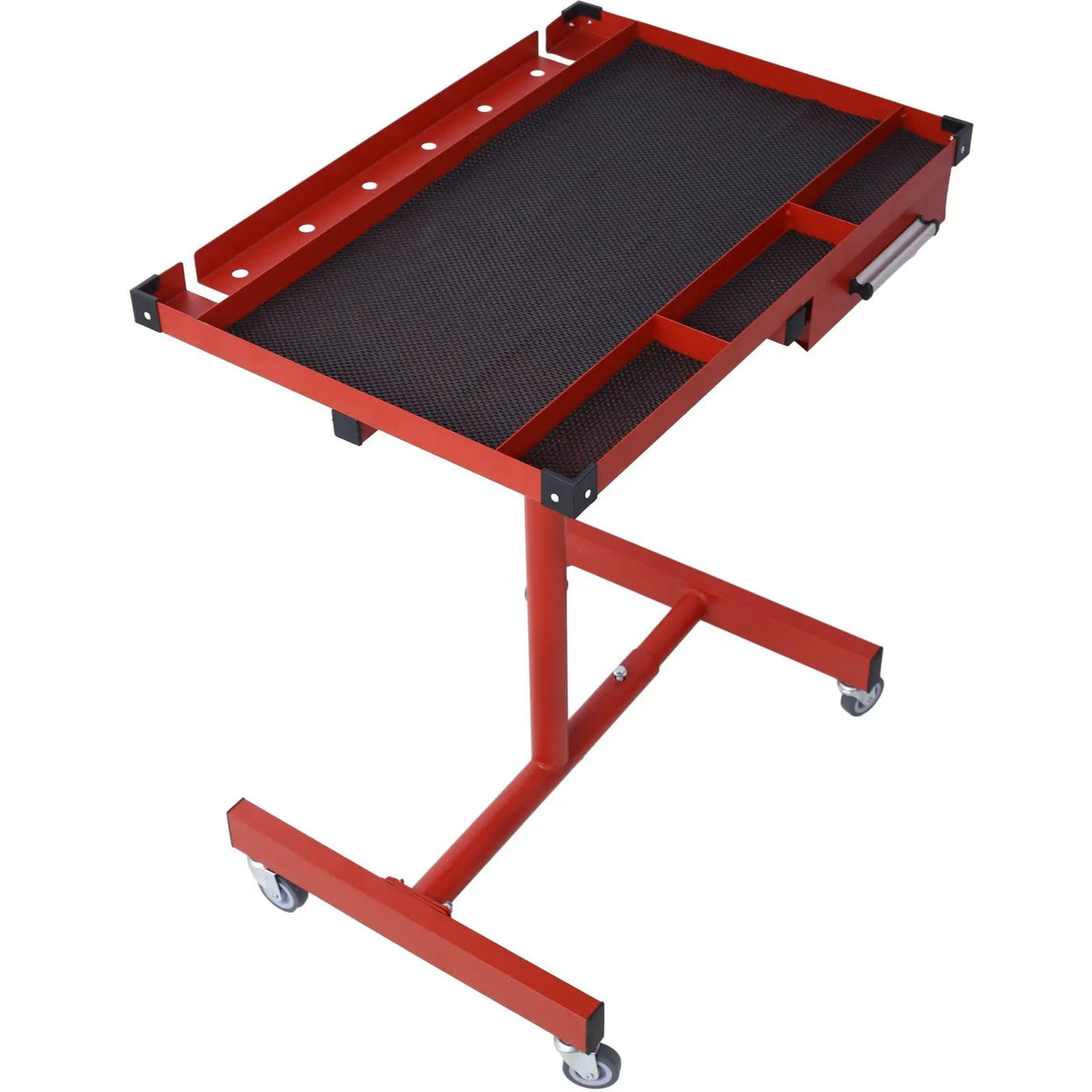 Adjustable Tear Down Work Table With Drawer For Garages, Repair Shops, And Diy, Portable, (4) 2.5" Swivel Casters, 220 Pound Capacity, Rubber Corners, Heavy Duty Steel by Unique Piece Furniture
