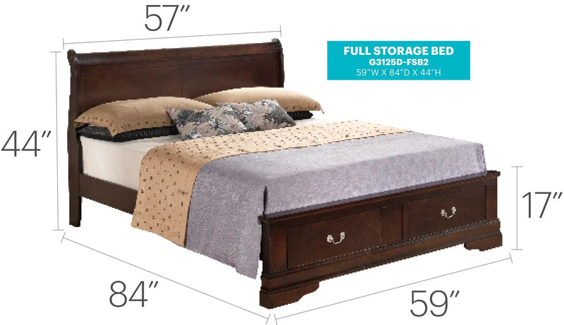 Louis Phillipe - Storage Bed by Unique Piece Furniture