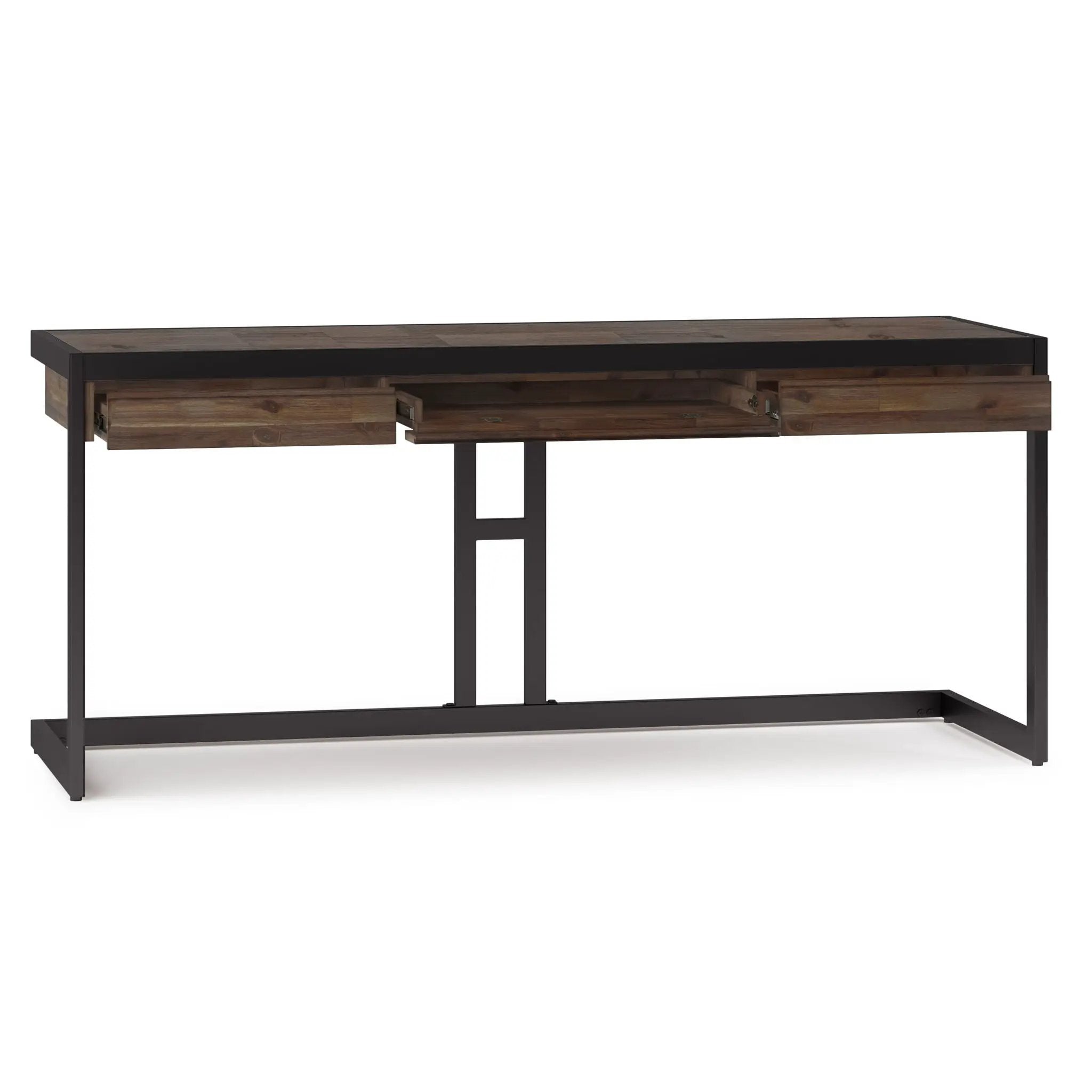 Erina - Large Desk - Rustic Natural Aged Brown by HouseOfZazla