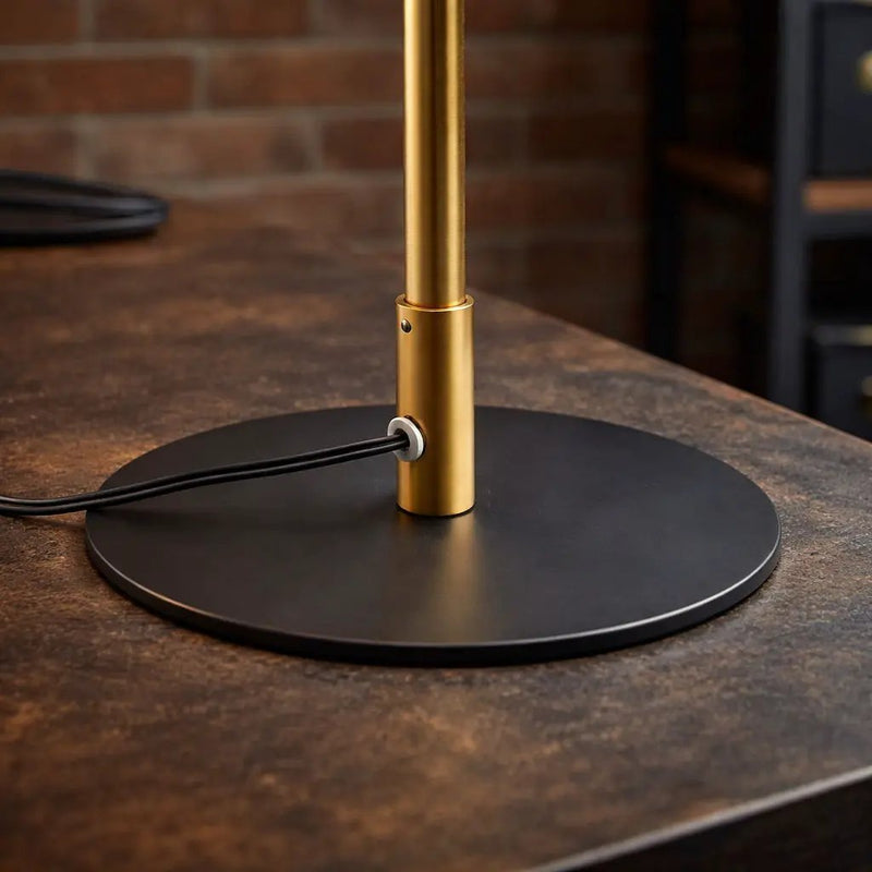 Dimond - LED Table Lamp With On / Off Switch Round Base - Black / Gold by Unique Piece Furniture