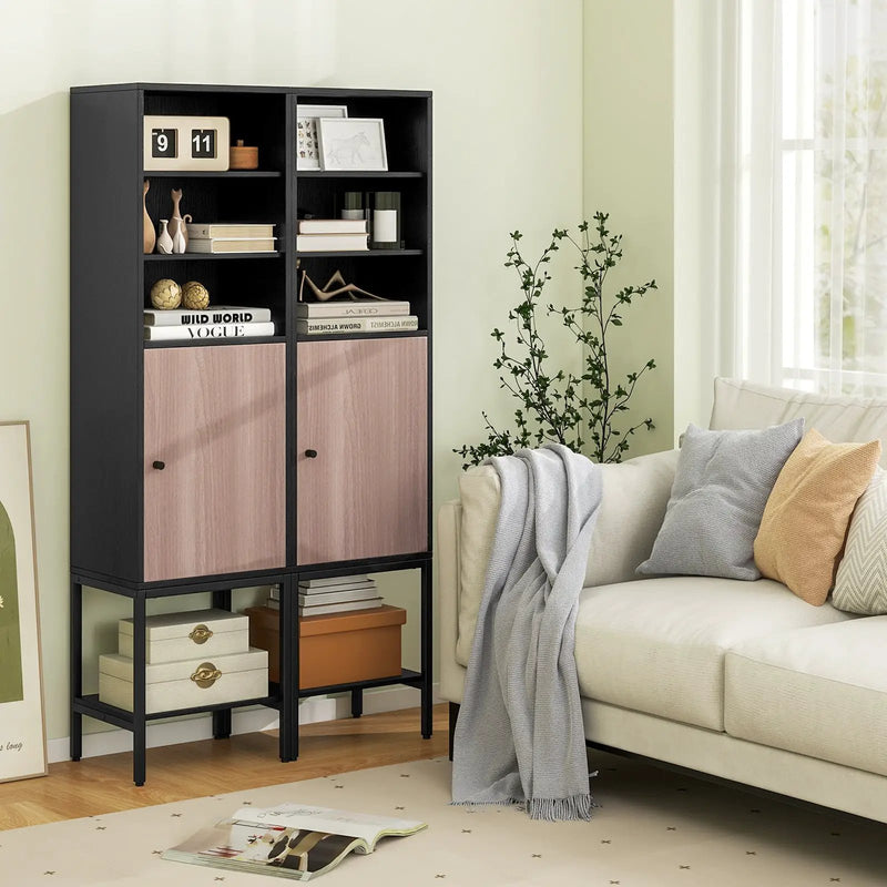 57 Inch Bathroom Tall Cabinet with 1 Door and 4 Shelves Narrow Storage Unit by DirectDeals