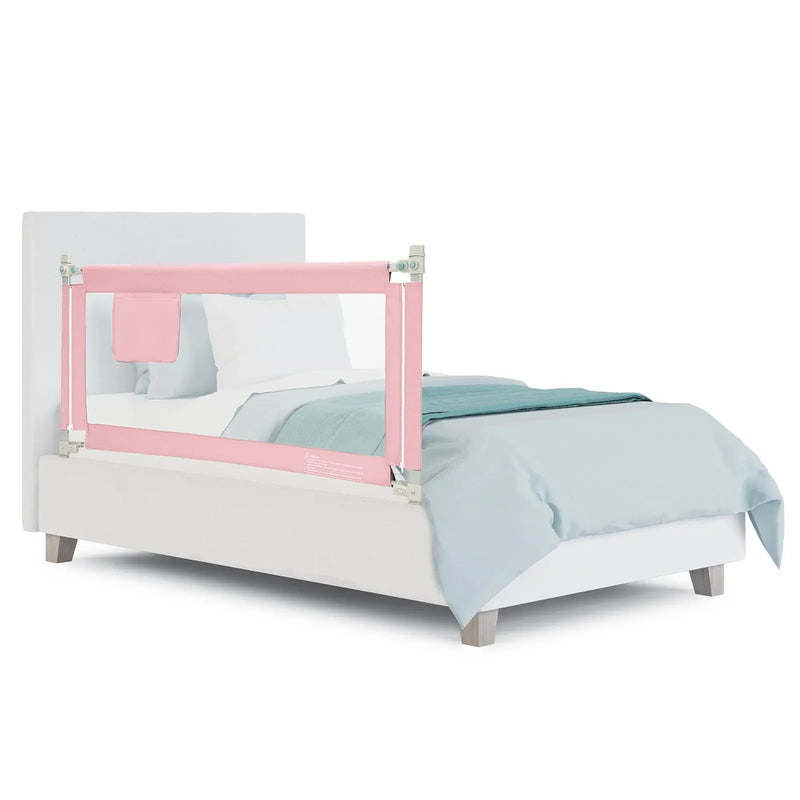 57 Inch Toddlers Vertical Lifting Baby Bed Rail Guard with Lock by DirectDeals