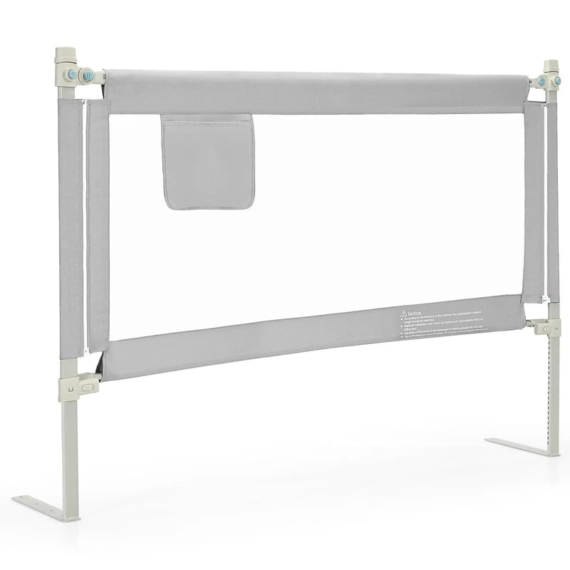 57 Inch Toddlers Vertical Lifting Baby Bed Rail Guard with Lock by DirectDeals