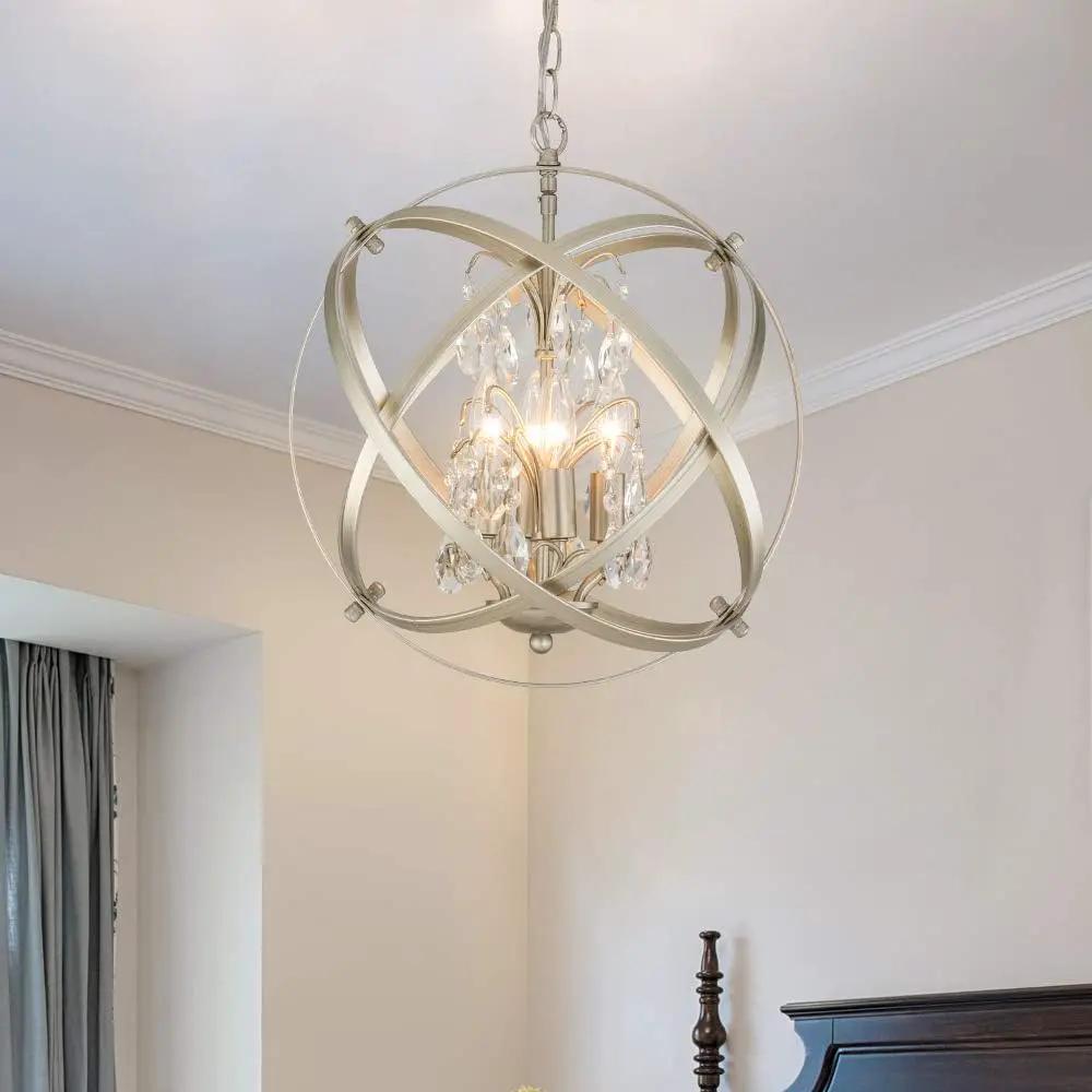 4 Lights Cage Crystal Chandelier by HouseOfZazla