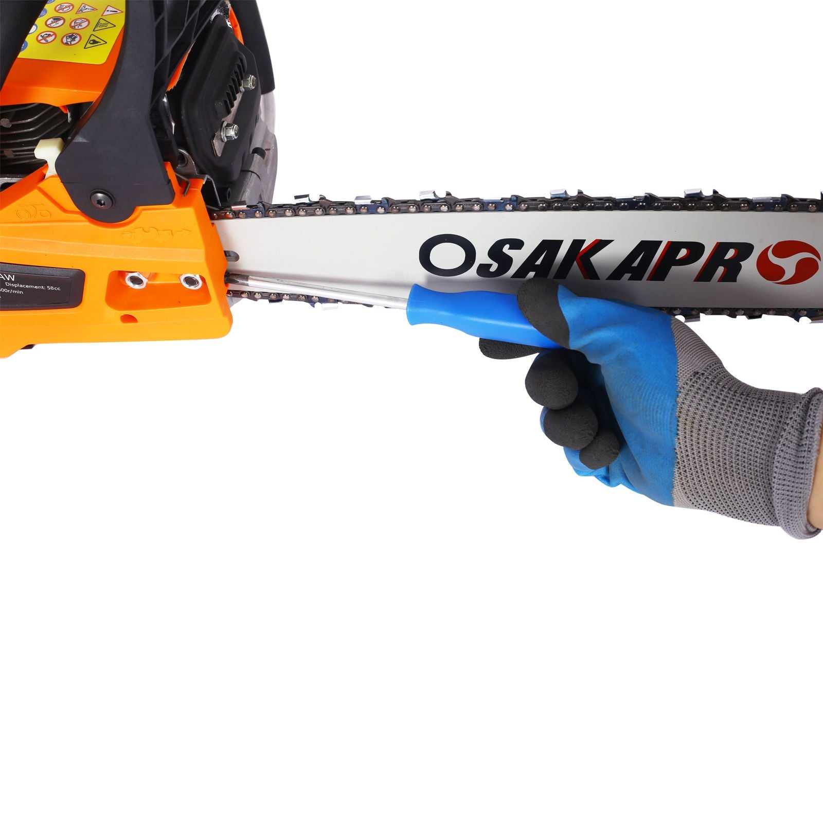 58Cc Gasoline Chainsaw 20" For Tree And Wood Cutting Epa Compliant - Orange by HouseOfZazla