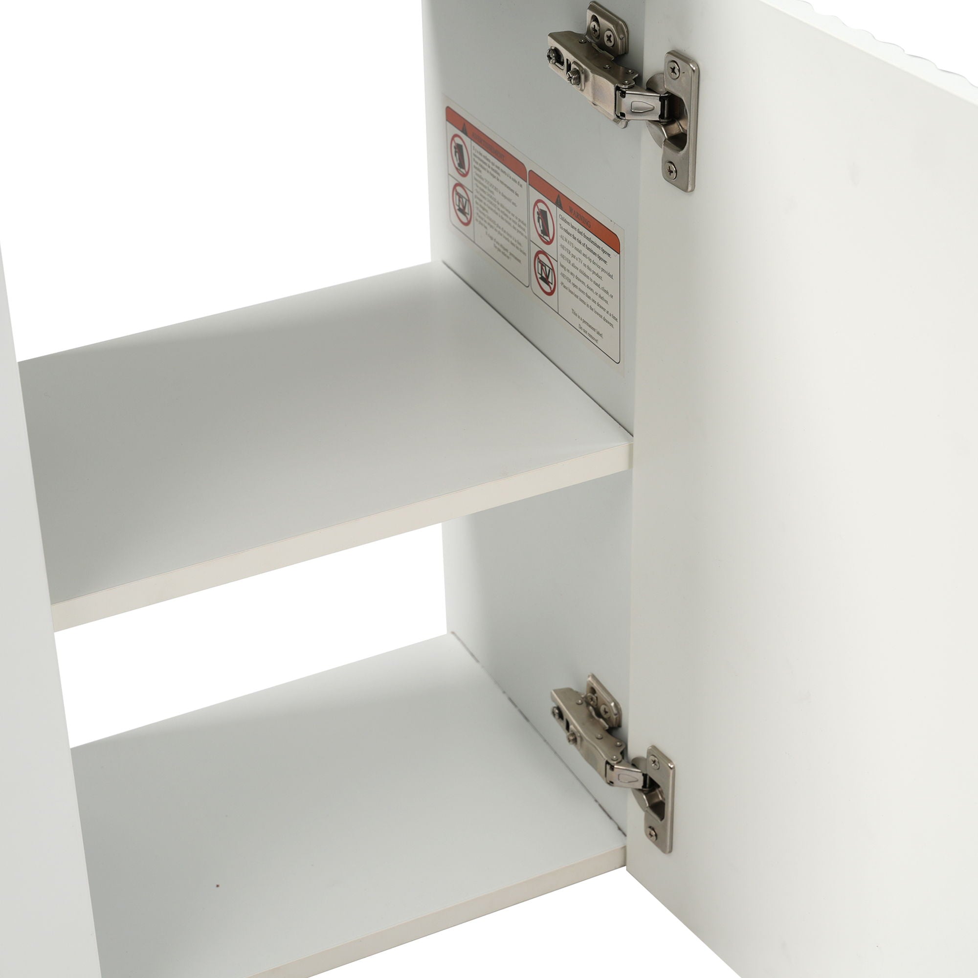 Floating Bathroom Vanity With Resin Basin, Left Side Storage - White by HouseOfZazla