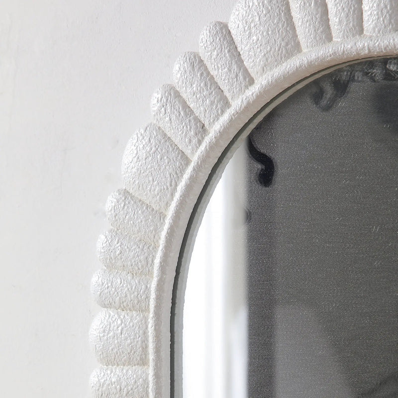 24"x36" Oval Scalloped Wall Mirror by HouseOfZazla