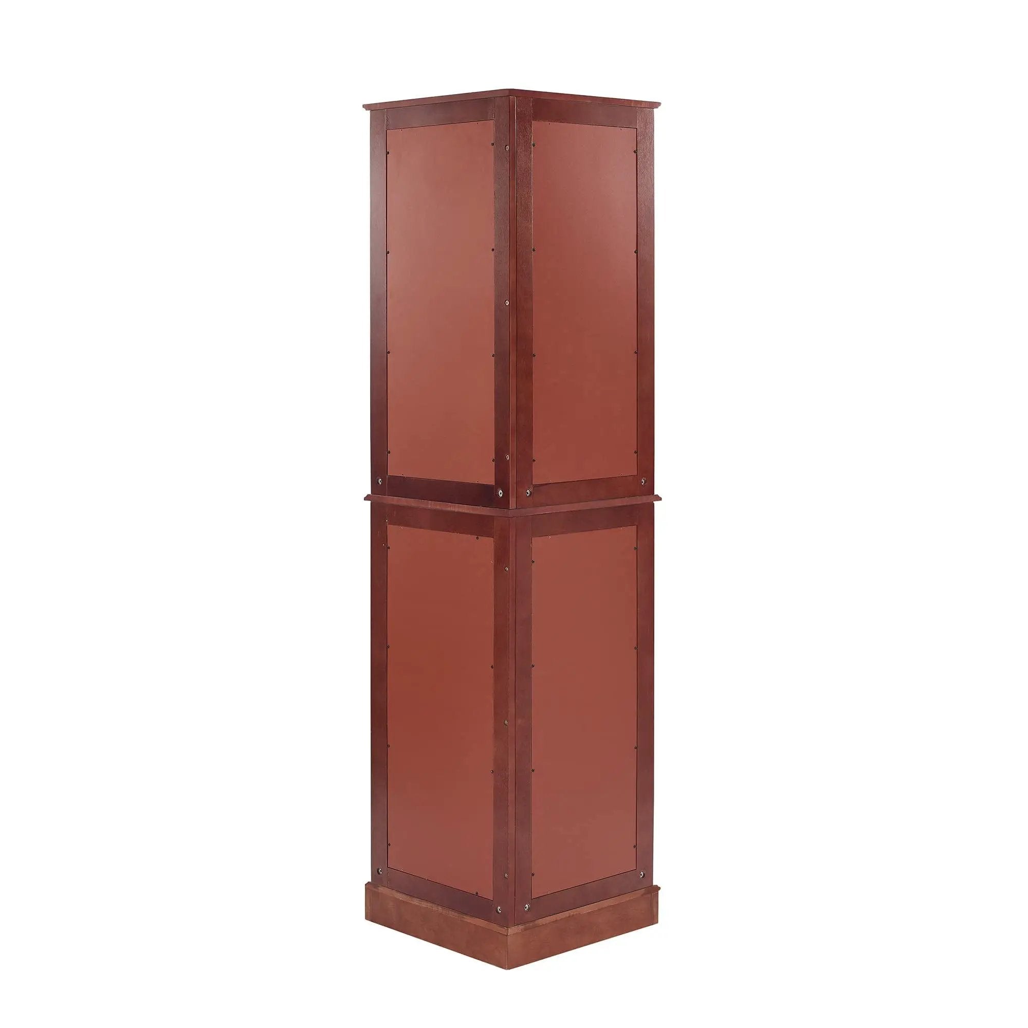 Corner Curio Dispaly Cabinet With Lights, Adjustable Tempered Glass Shelves, Mirrored Back (E26 Light Bulb Not Included) by HouseOfZazla