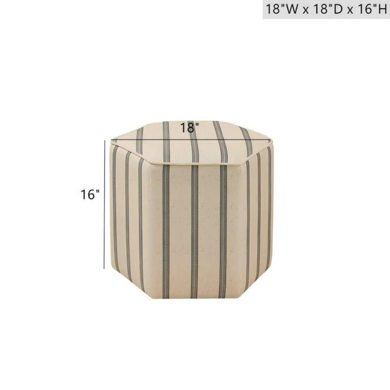 Accent Ottoman Printed Stripe by Unique Piece Furniture