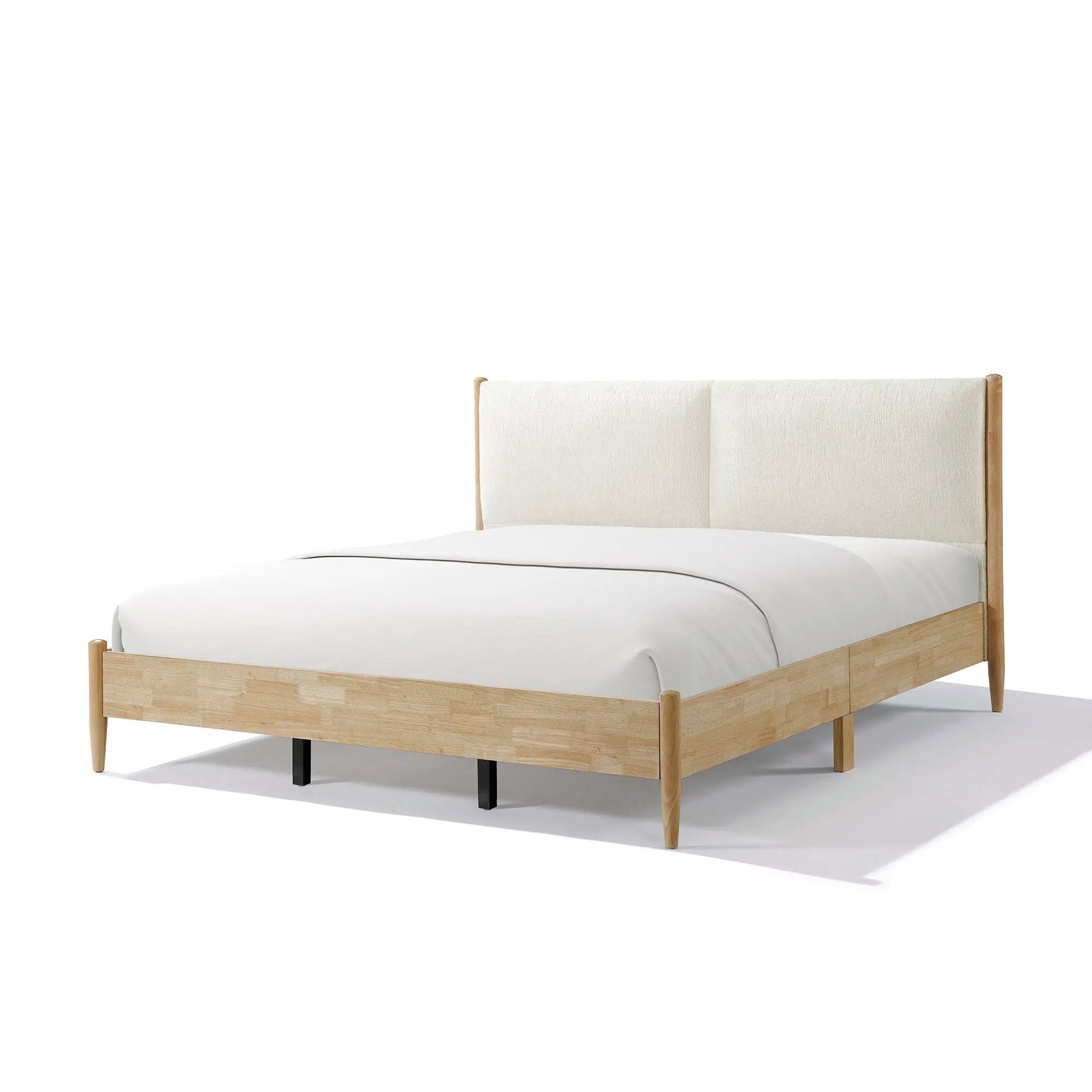 King Natural Wood Bed Frame by HouseOfZazla