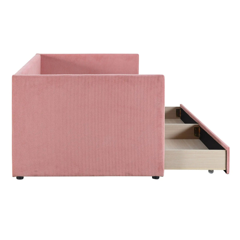 Daybed With Two Drawers And Wood Slat by Unique Piece Furniture