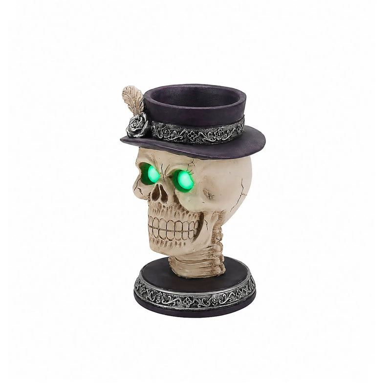 Halloween Skull Candle Holder with Glowing by HouseOfZazla